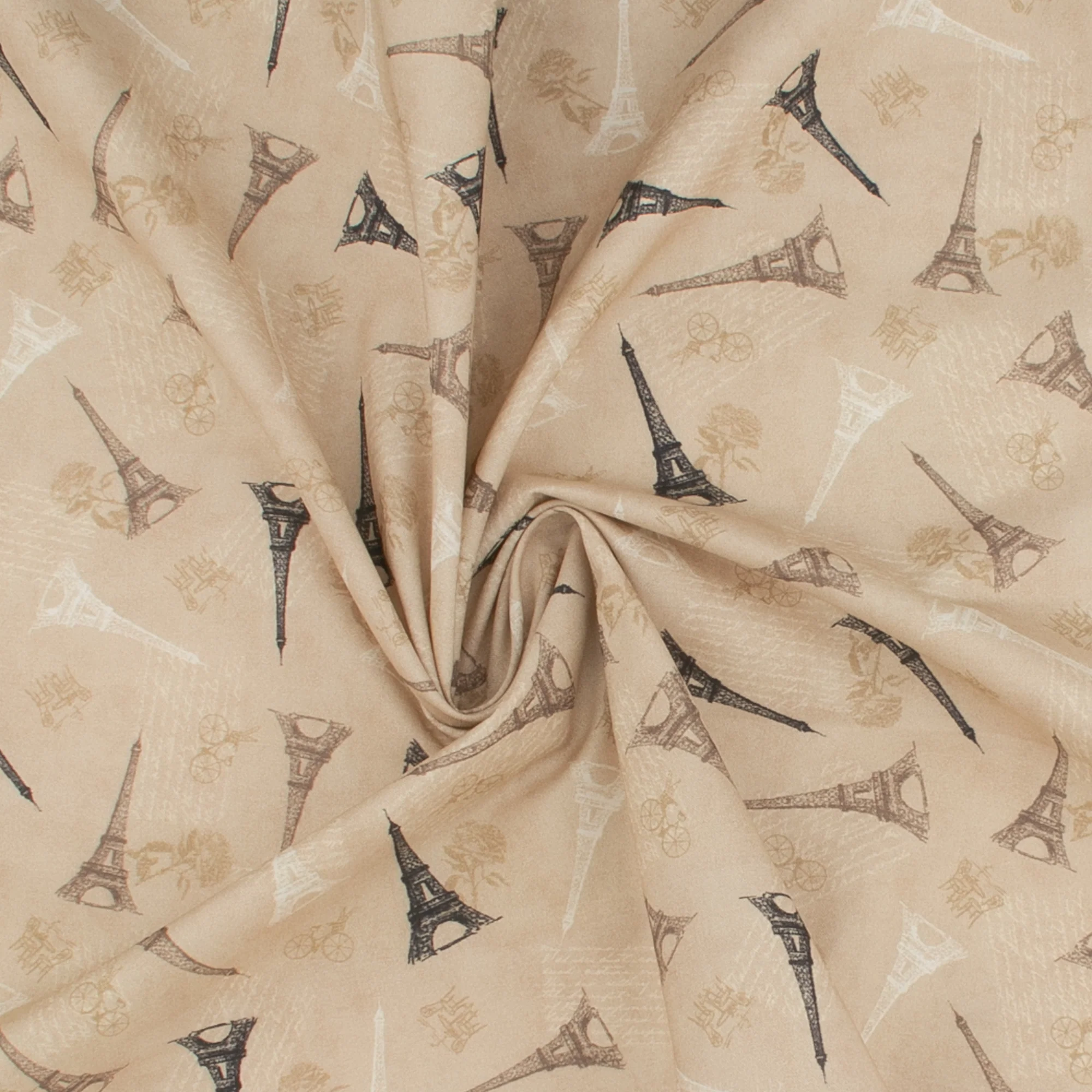 Printed Cotton - < J'AIME PARIS> - 003 - Linen - Image 2
