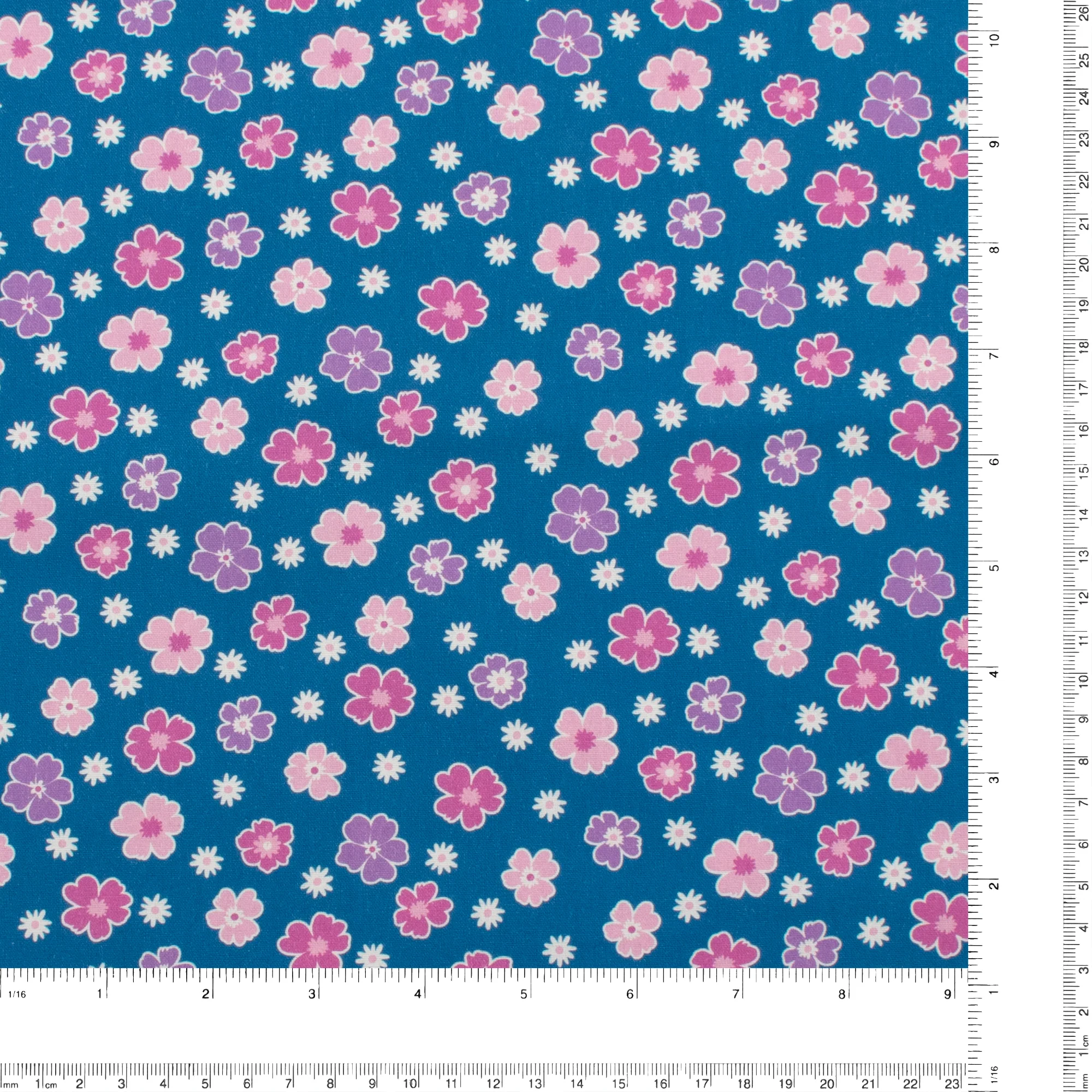 Printed Cotton - Lace garden - 008 - Blue - Image 3