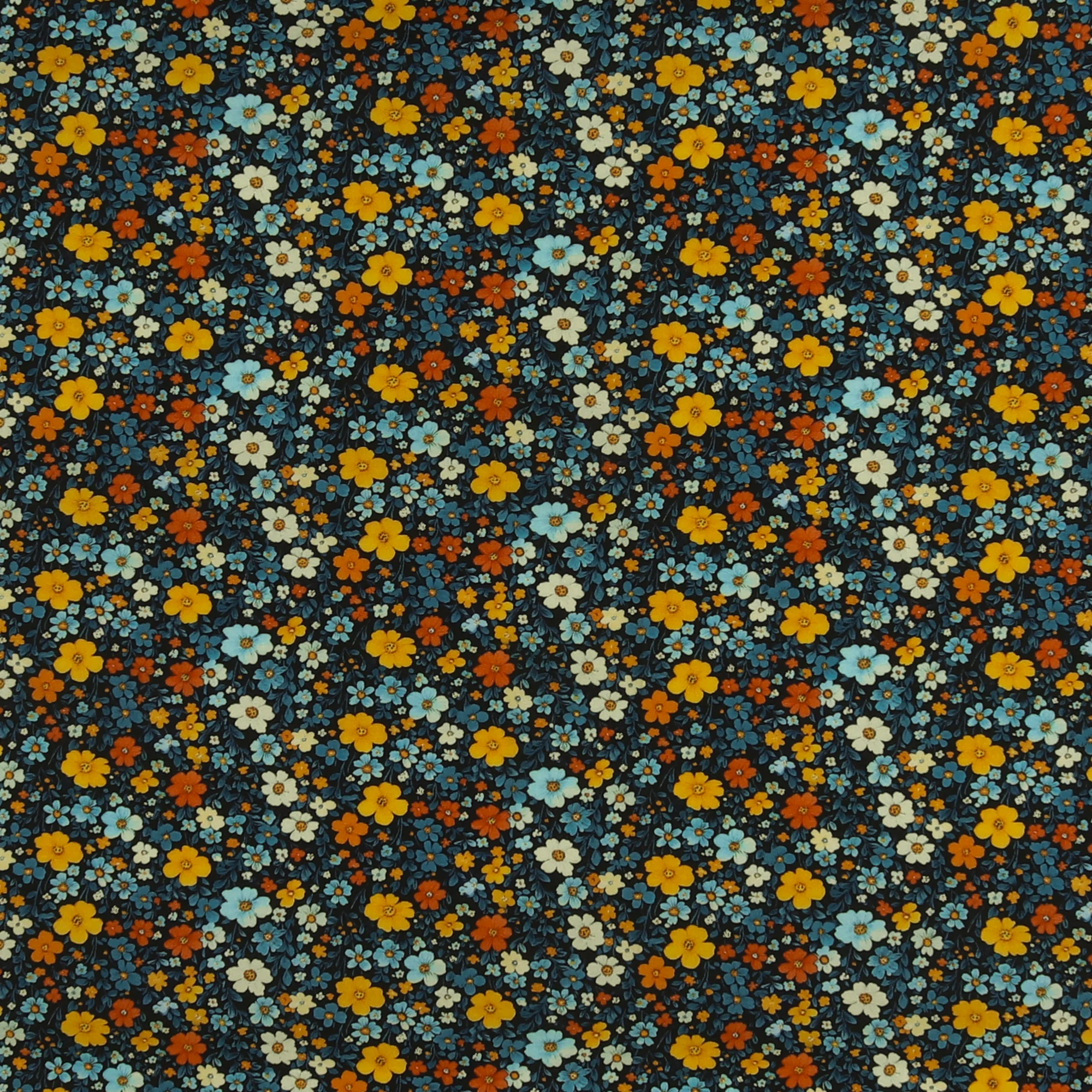 Printed Cotton - Lillibet Floral - 014 - Navy