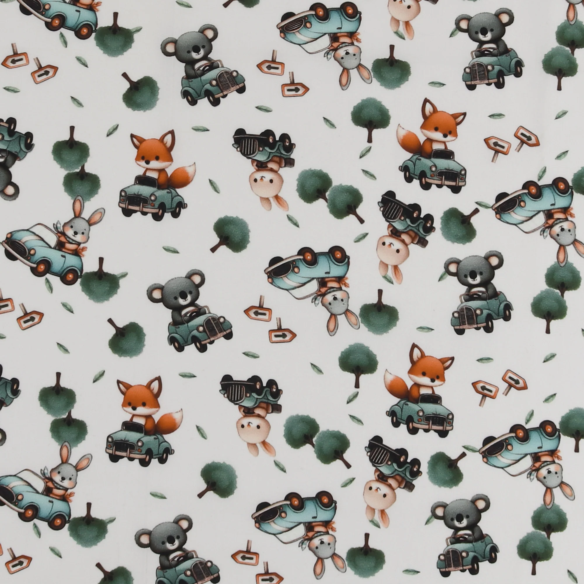 Printed Cotton - Little Ones - 001 - White