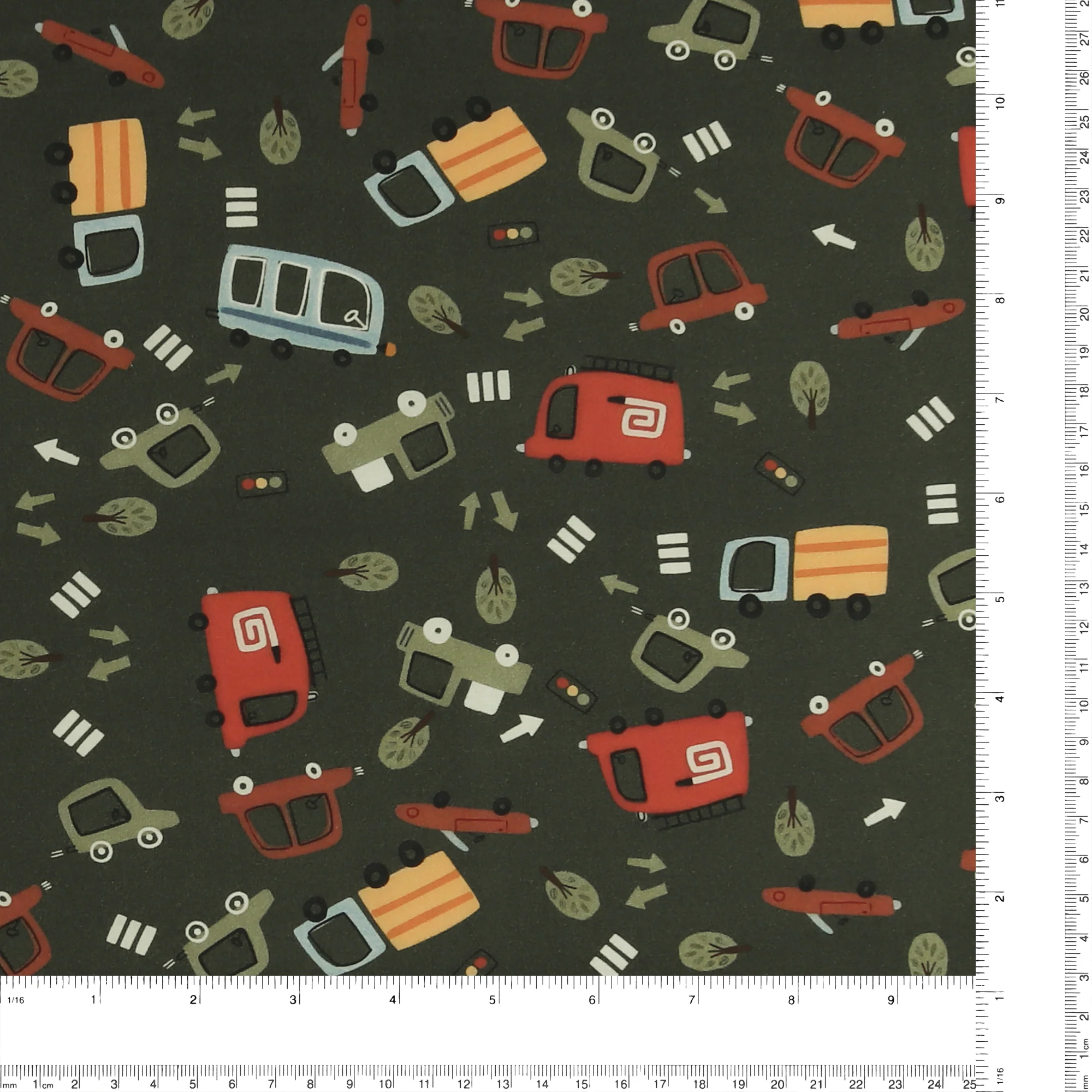 Printed Cotton - Little Ones - 003 - Army Green - Image 3