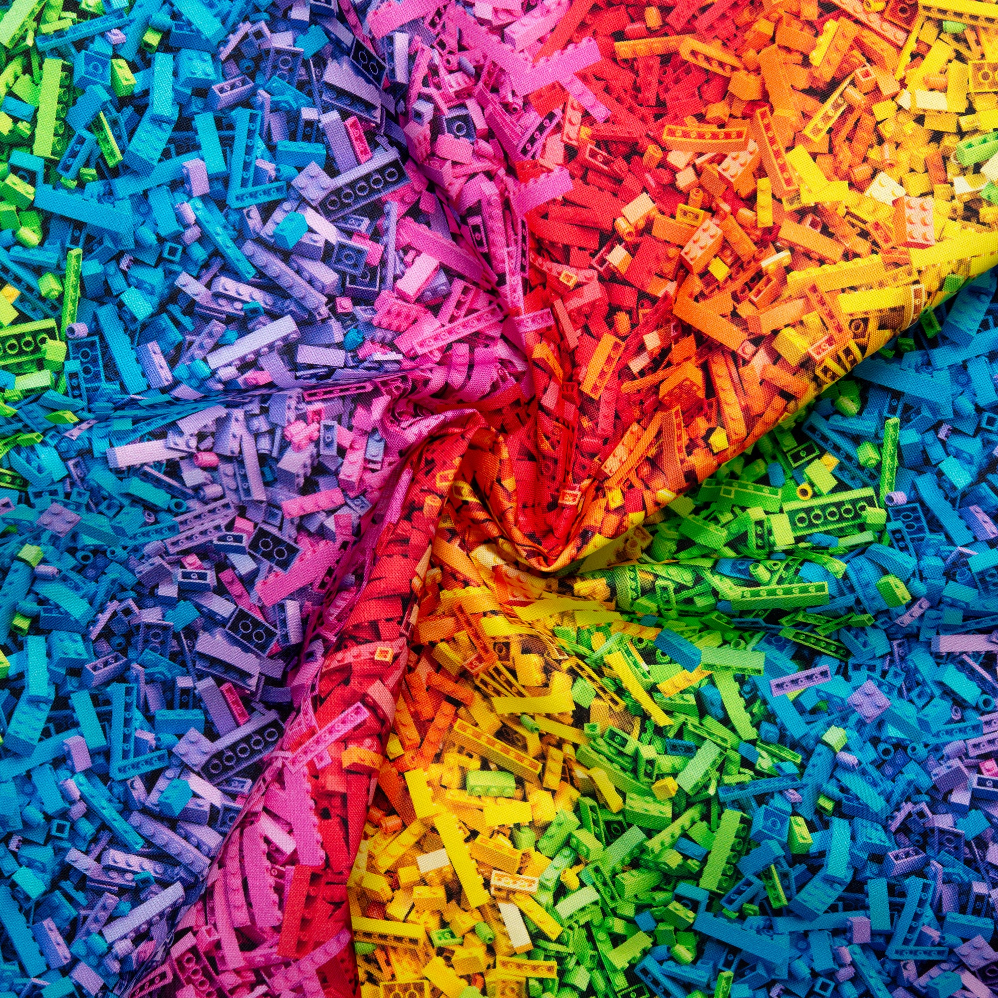 Printed Cotton - MOOK ESSENTIALS - Rainbow Blocks - Image 2