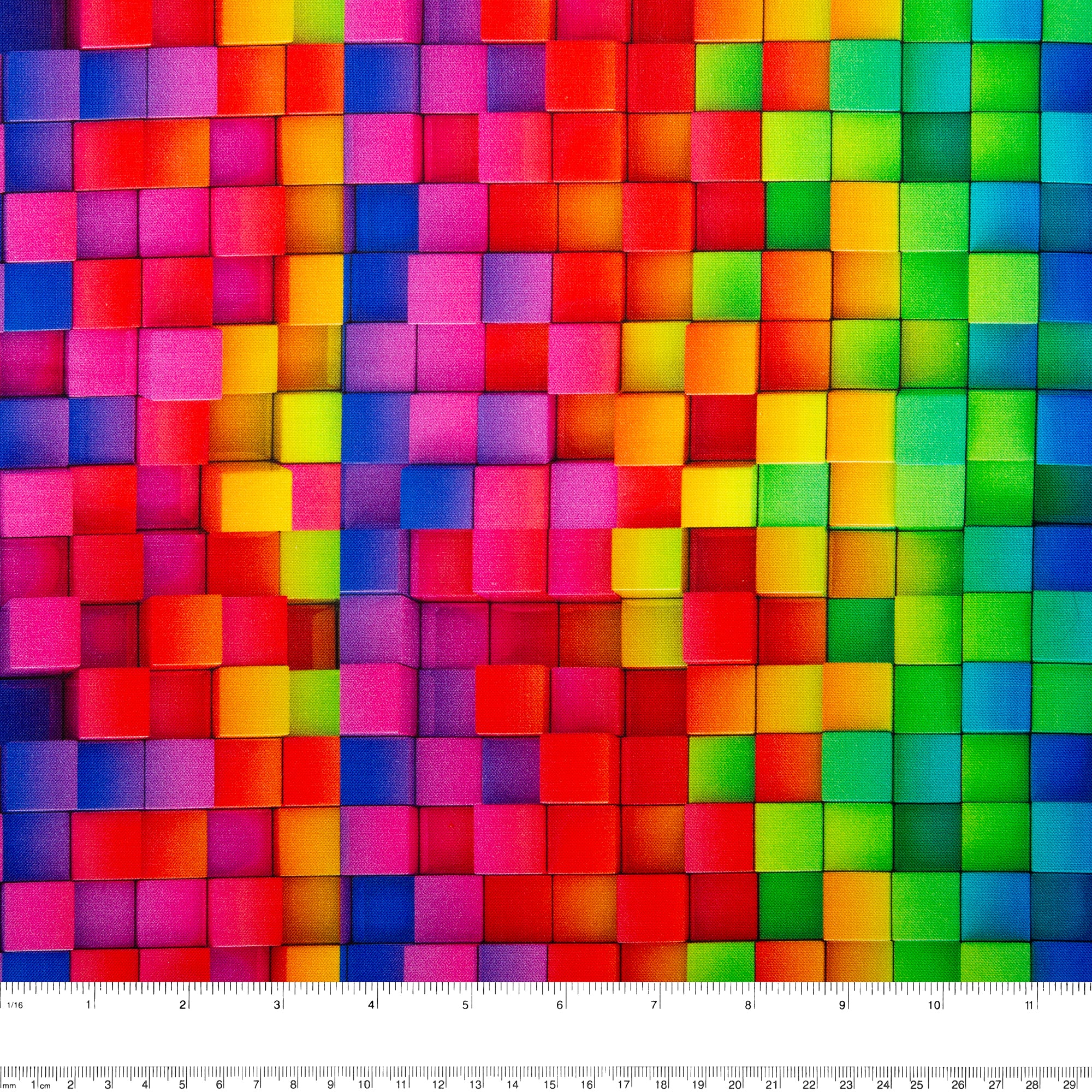 Printed Cotton - MOOK ESSENTIALS - Rainbow Square - Image 3