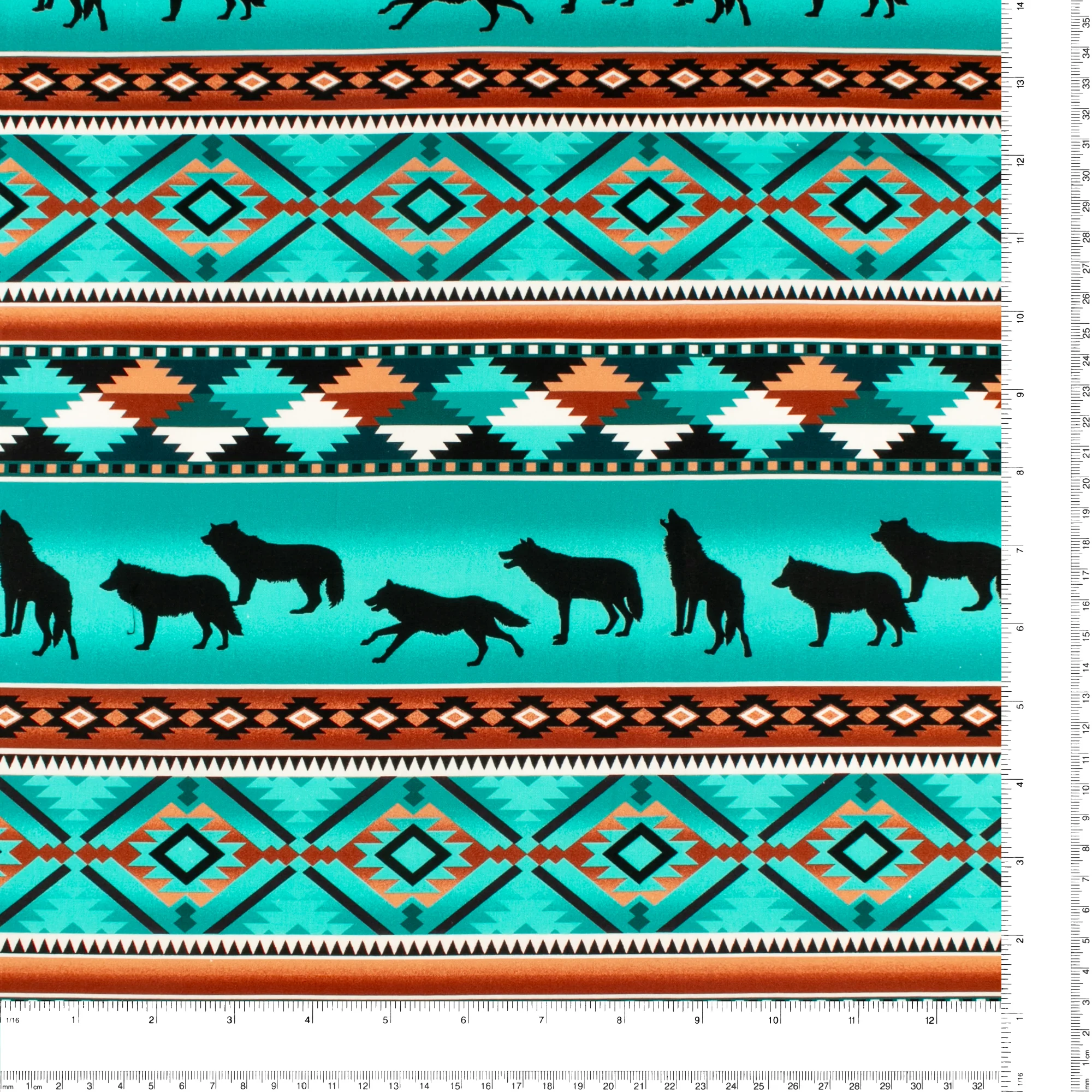 Printed Cotton - PRAIRIE CREEK - 020 - Teal - Image 3