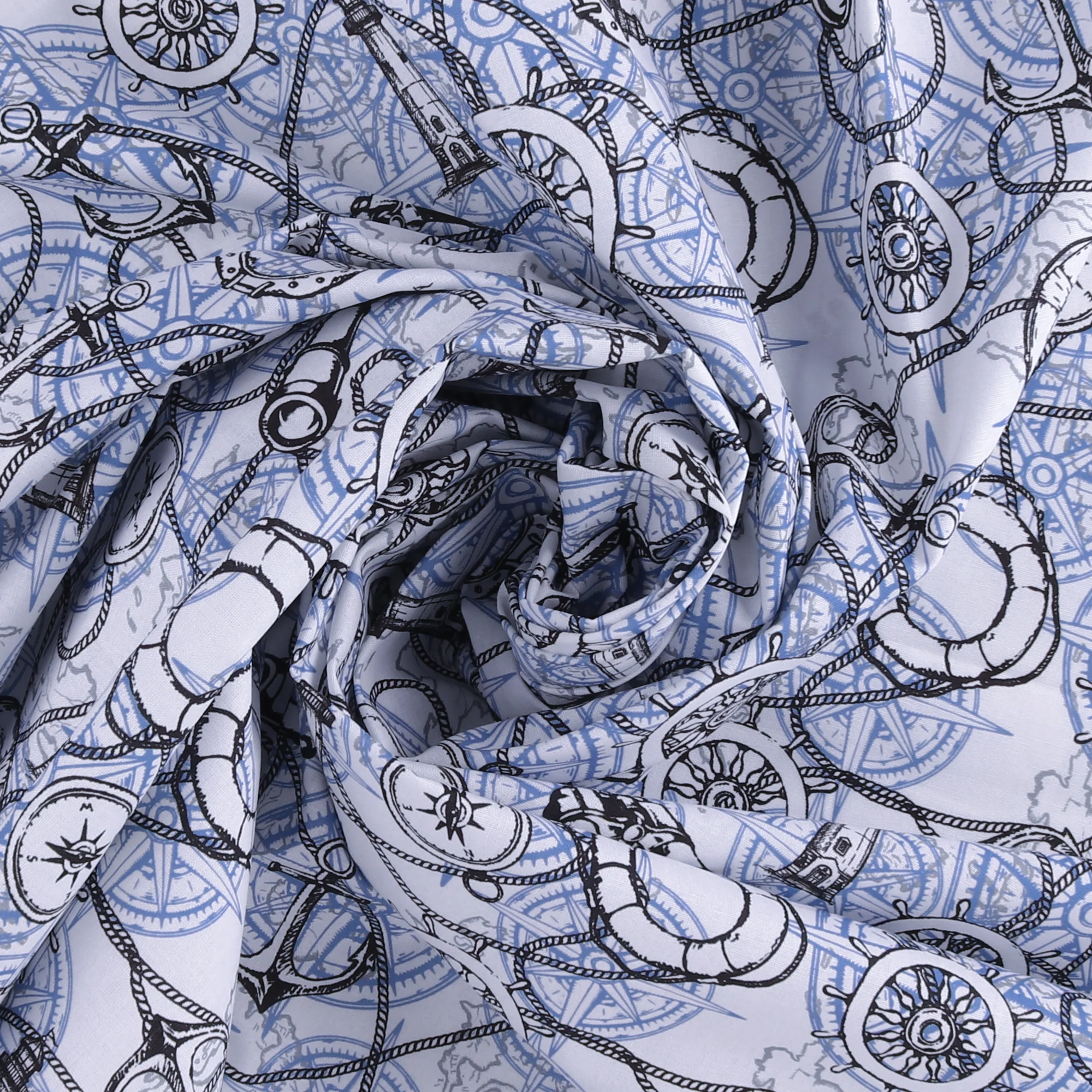 Printed Cotton - Sailing Away - 010 - White - Image 2