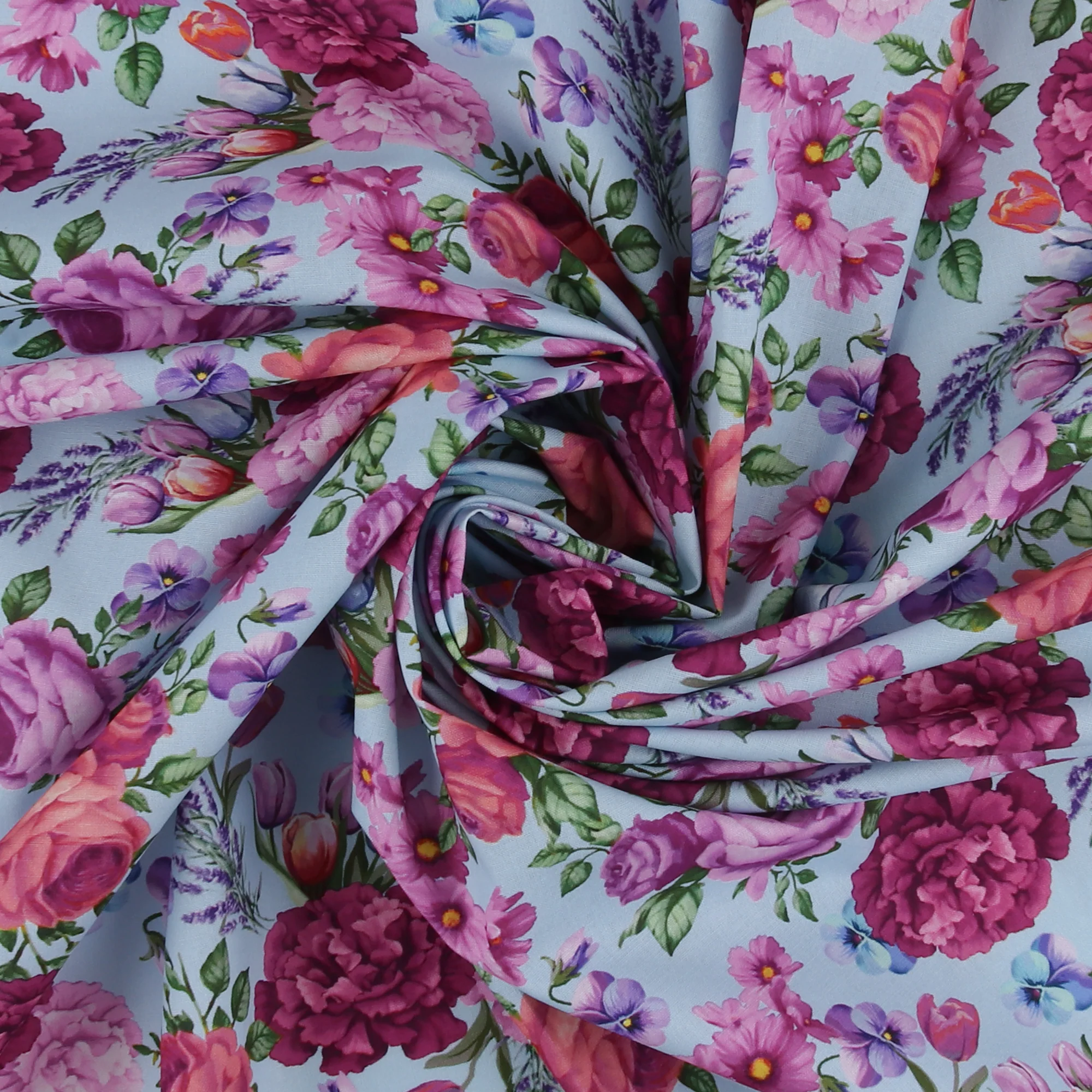 Printed Cotton - Tea Party - 002 - Sky Blue - Image 2