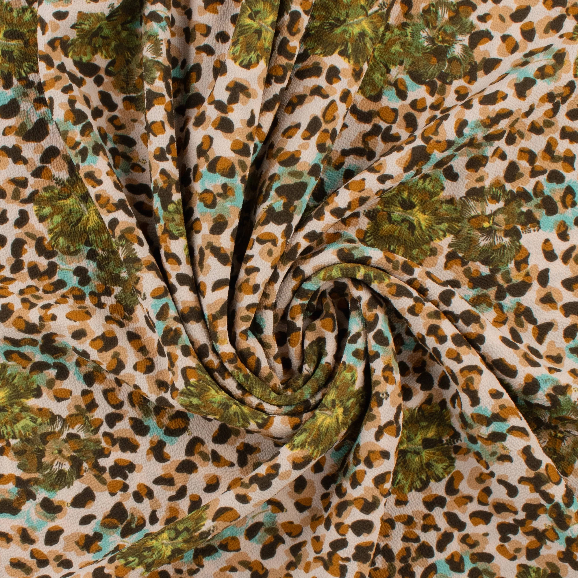 Printed Crepe - ROTTERDAM - 002 - Coral - Image 2