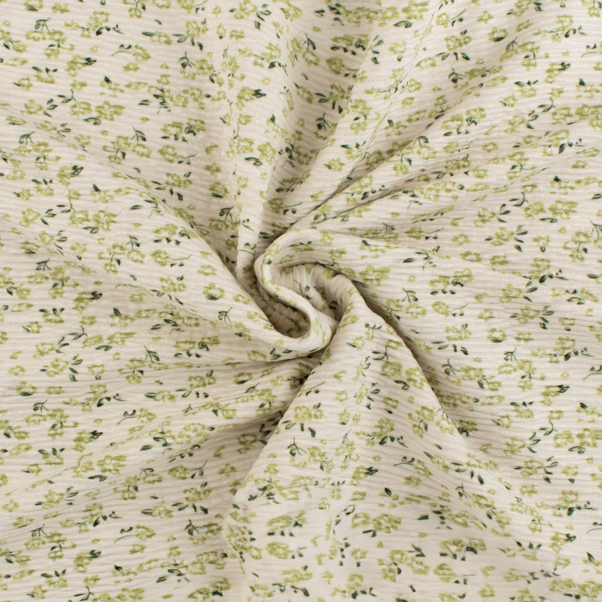 Printed Crinkled Velvet - LOUNGING - 005 - Chartreuse - Image 2