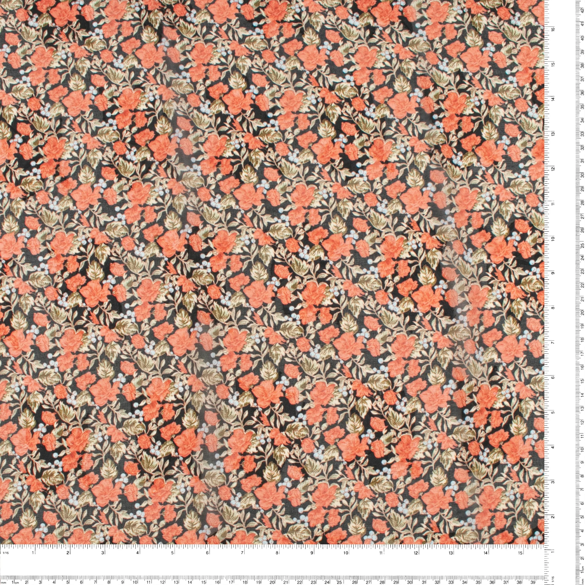 Printed Dobby Jacquard Chiffon - TANIA - 013 - Black - Image 3