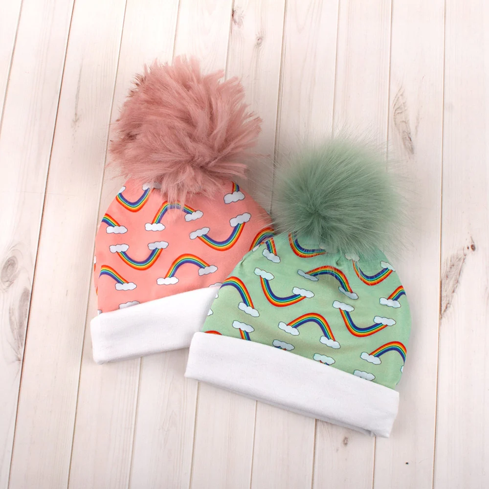 Printed double brushed knit - Rainbow - Mint - Image 3