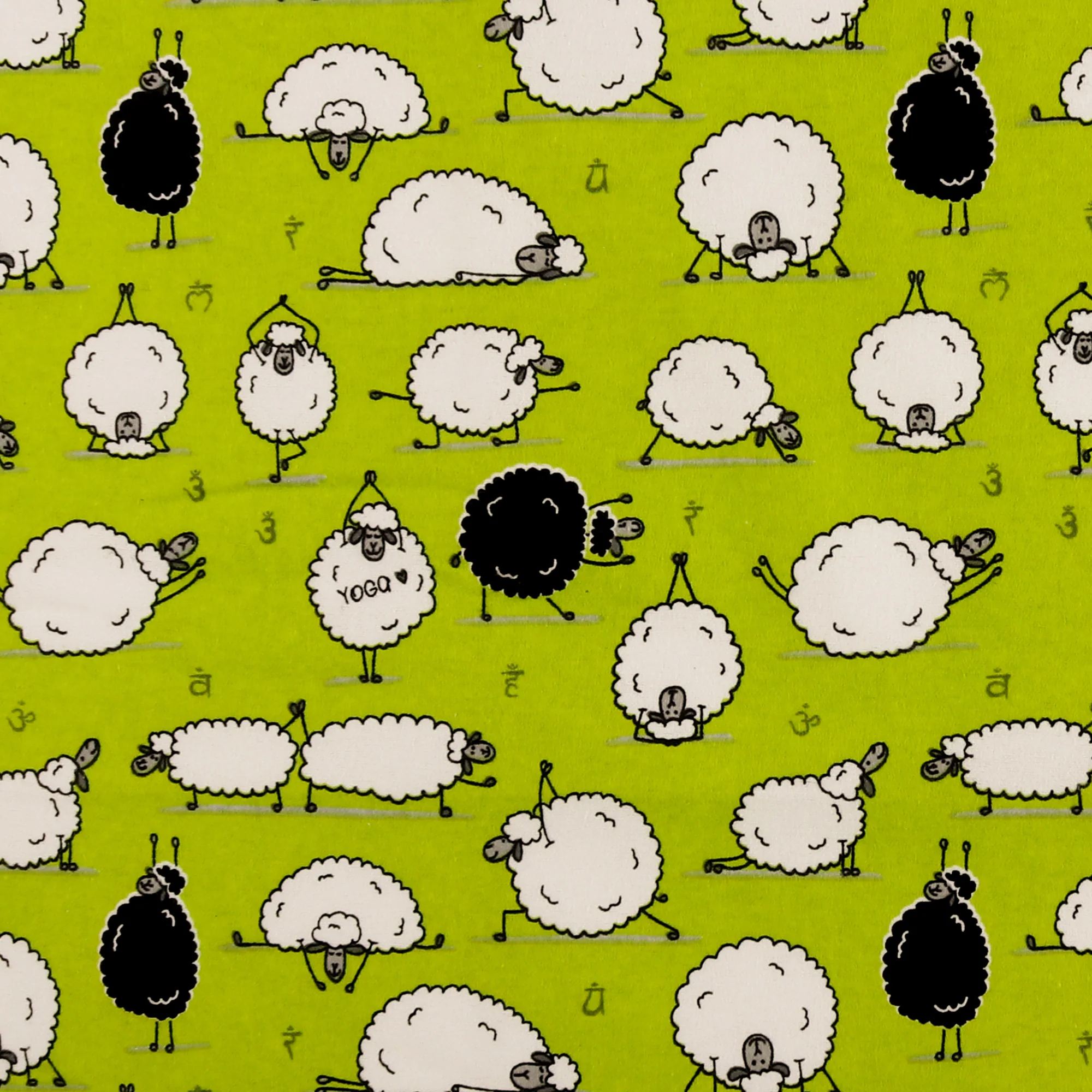 Printed Flannelette - CHARLIE - 137 - Lime