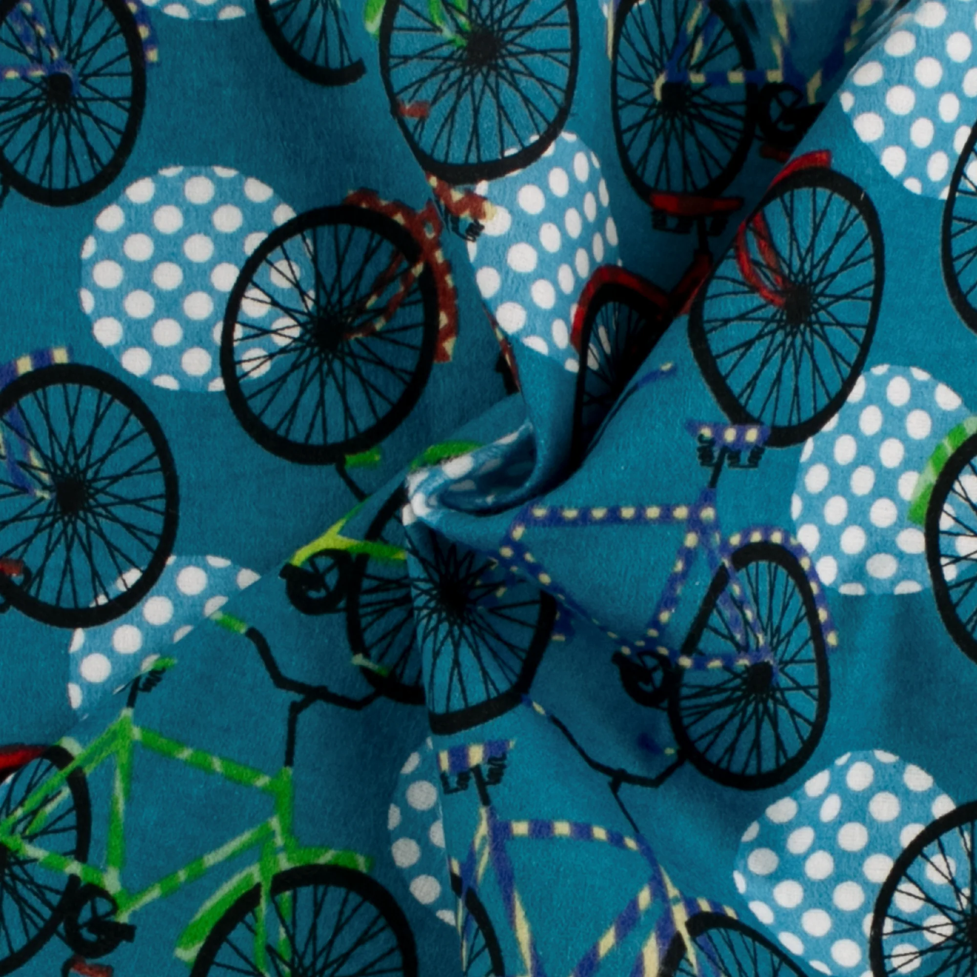 Printed Flannelette - CHARLIE - 144 - Teal - Image 2