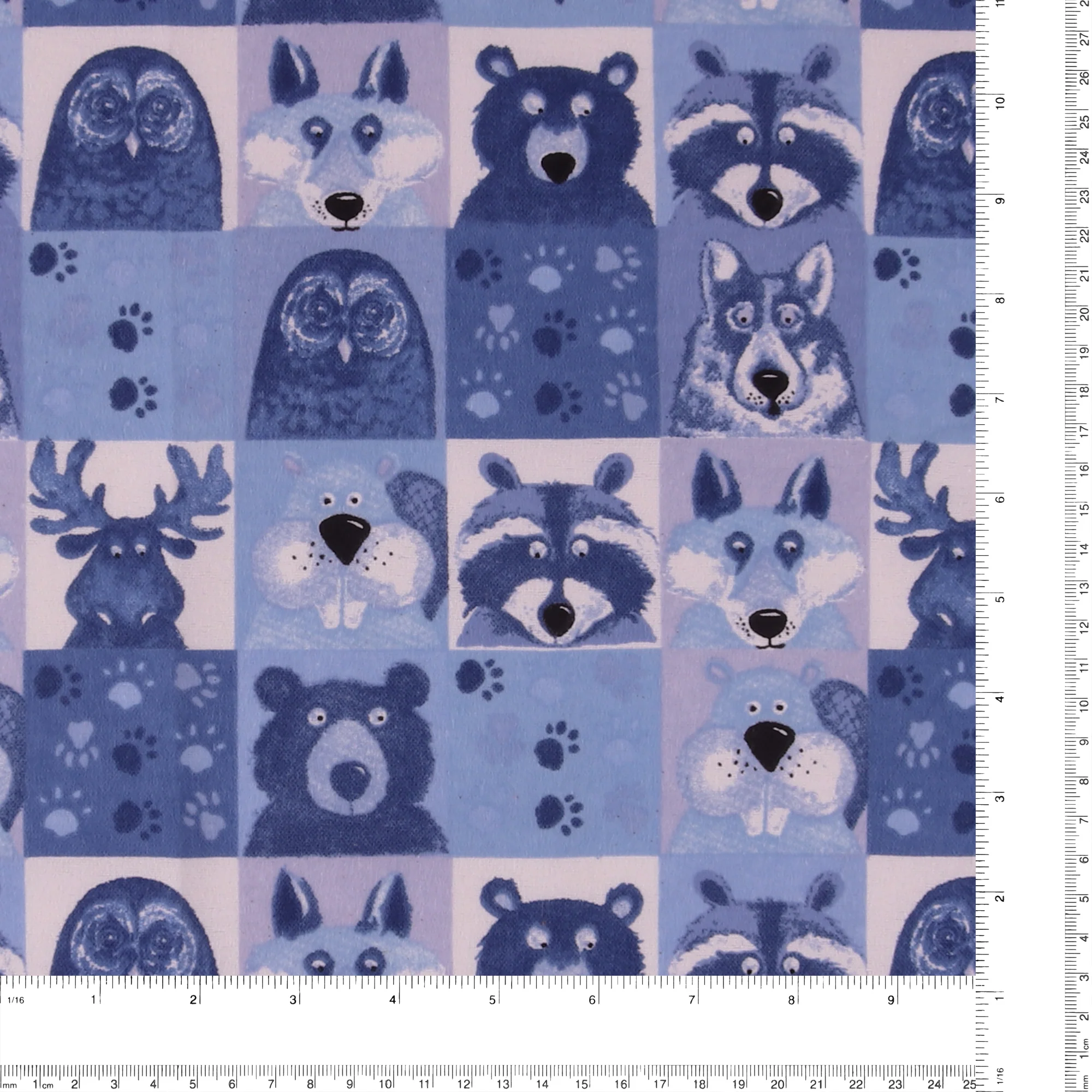 Printed Flannelette - CHARLIE - 154 - Blue - Image 3