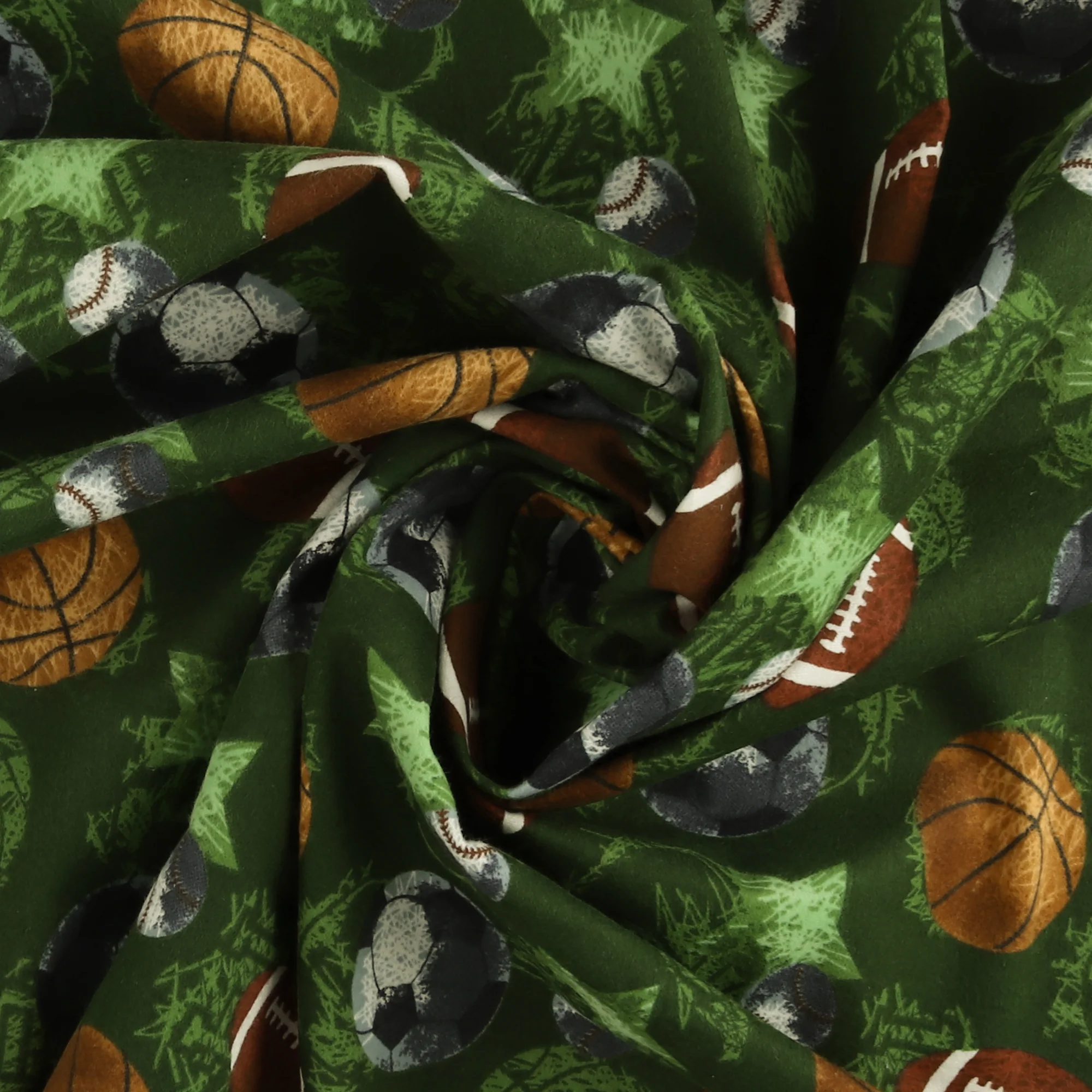 Printed Flannelette - CHARLIE - 159 - Pine - Image 2