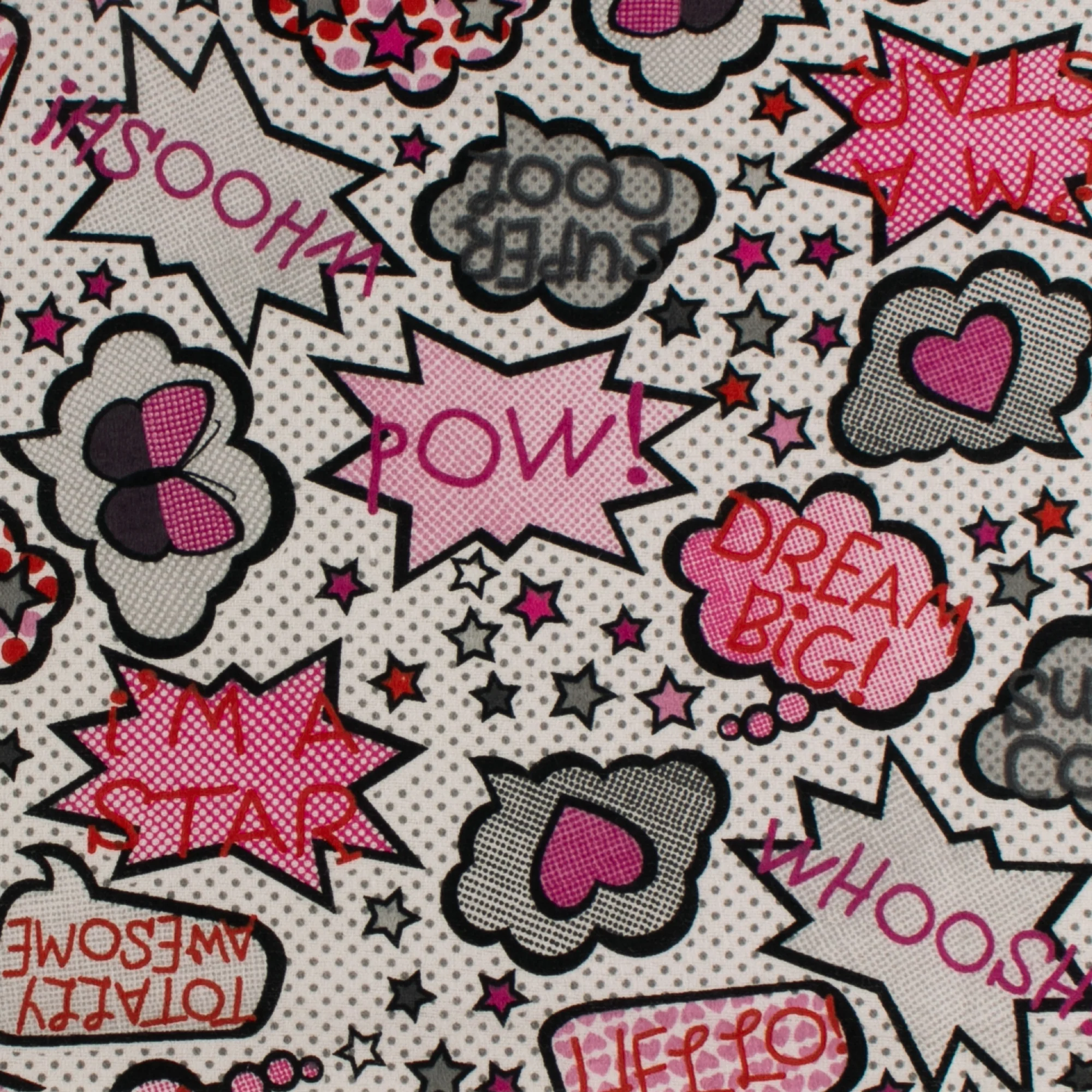 Printed Flannelette - CHARLIE - 161 - Pink