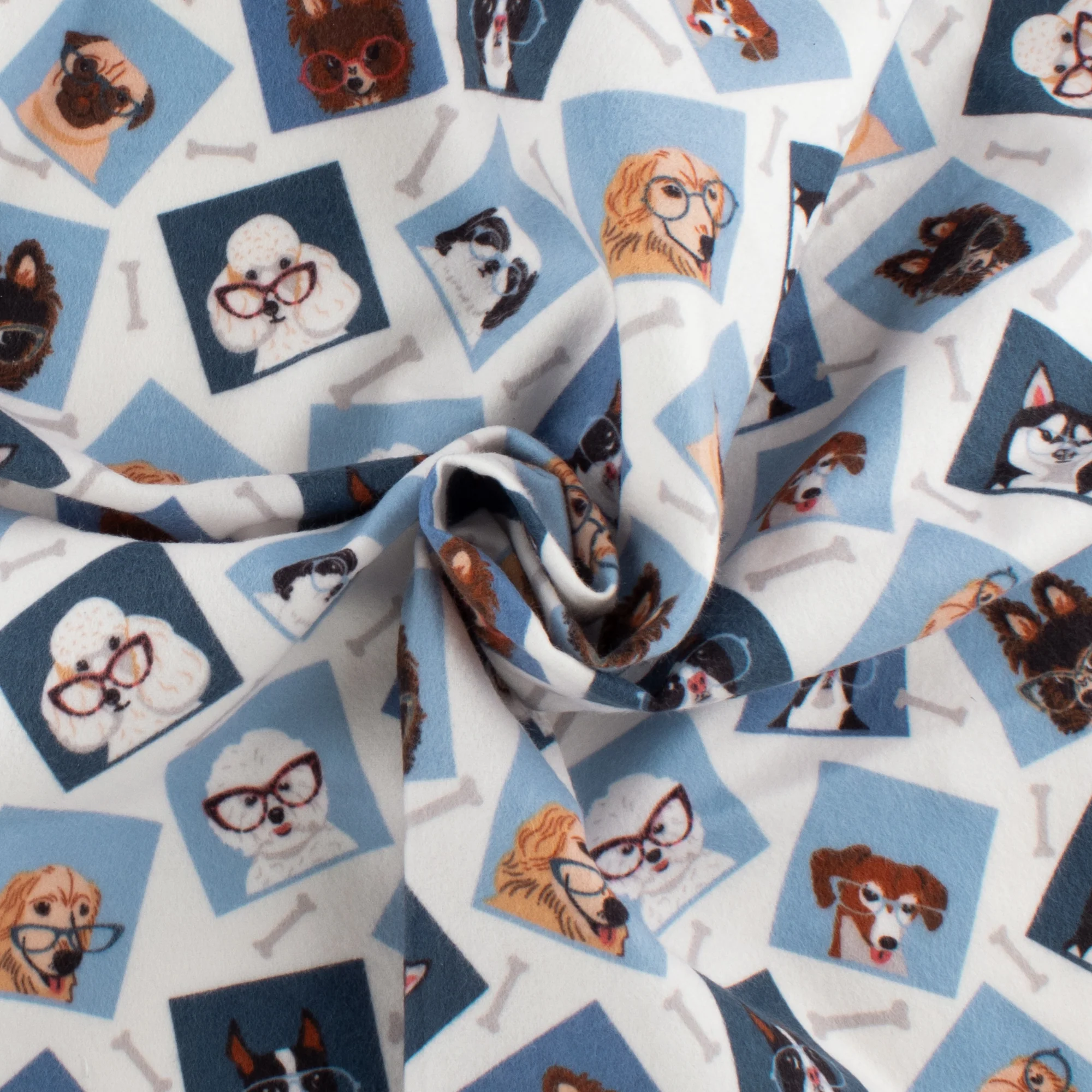Printed Flannelette - WINDHAM - 1011 - White - Image 2