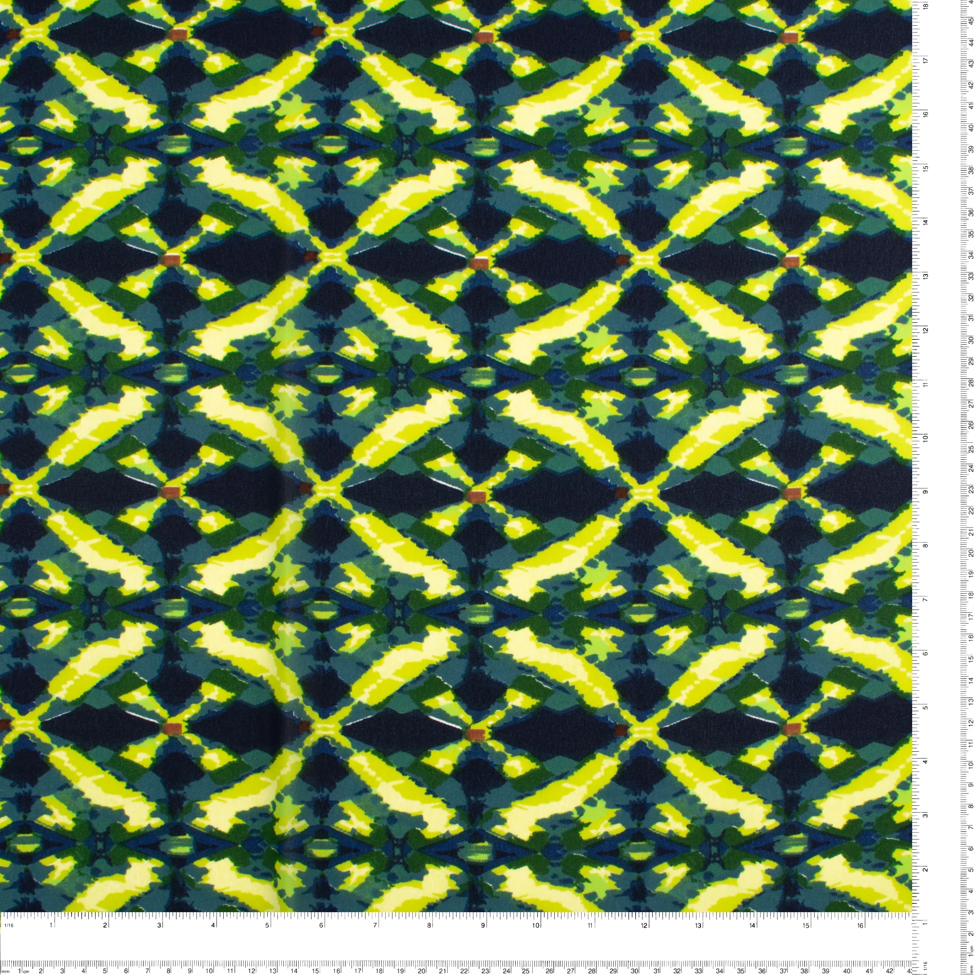Printed Georgette Coordinates -  «HARMONY» - 005 - Dark Blue / Green - Image 3
