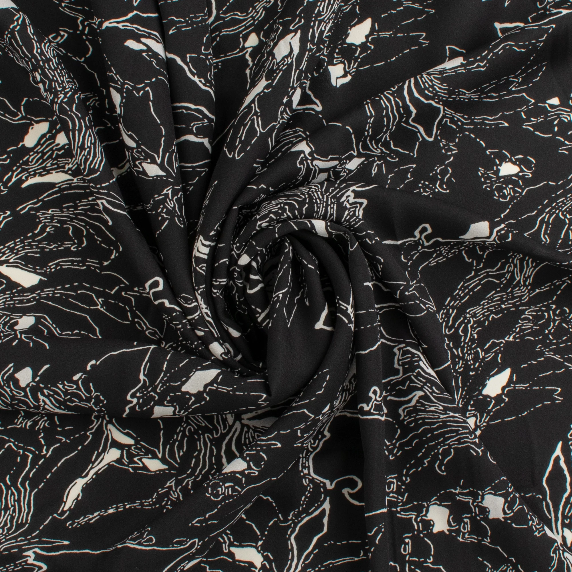 Printed Georgette - ILENE - 007 - Black - Image 2