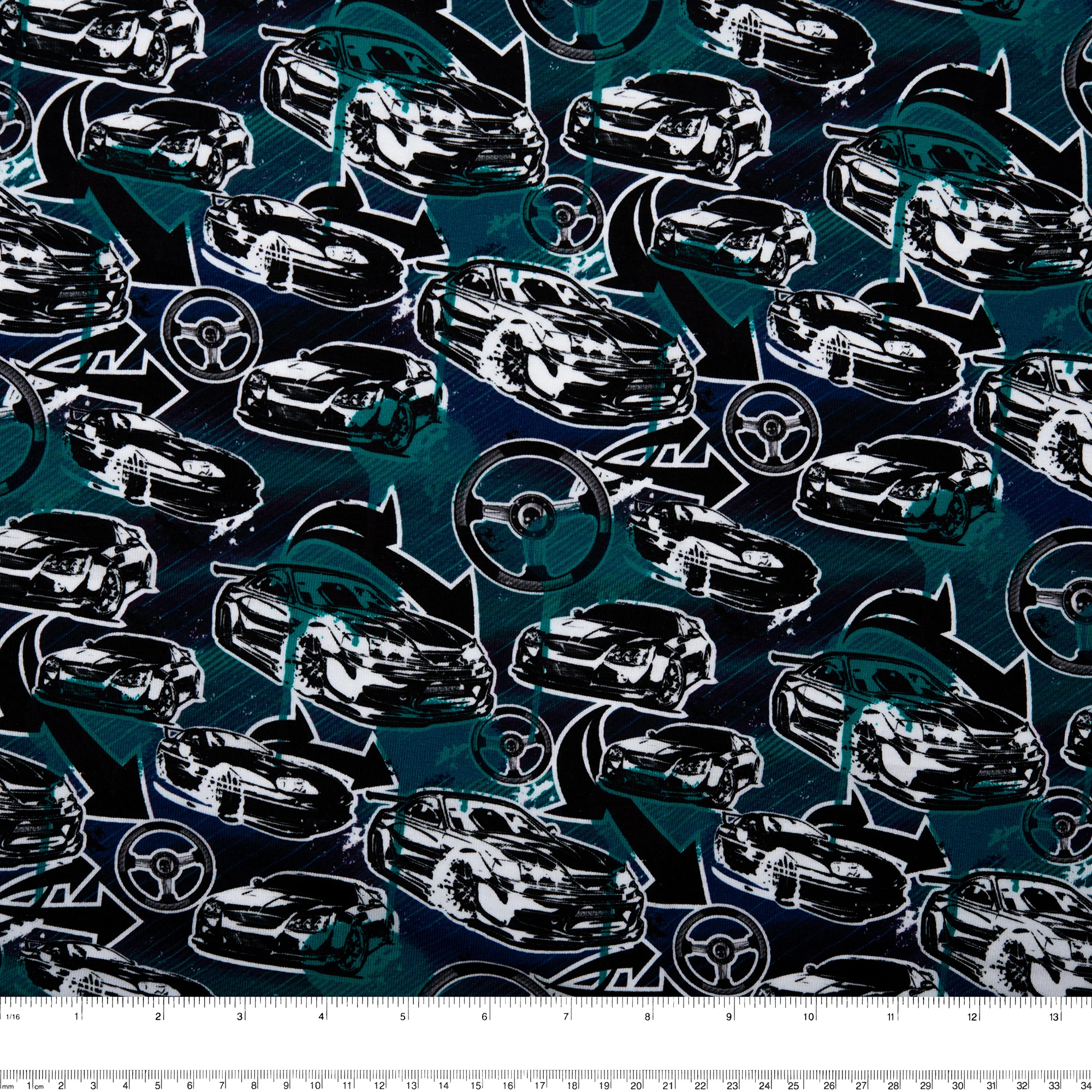 Printed Knit - FAST AND FURIOUS - Cars / Stering - Blue - Image 3