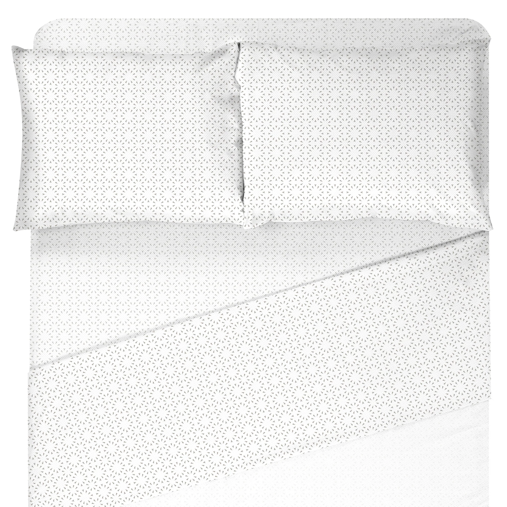 Printed Microfiber Sheet Set - Brighton - Taupe - Image 2