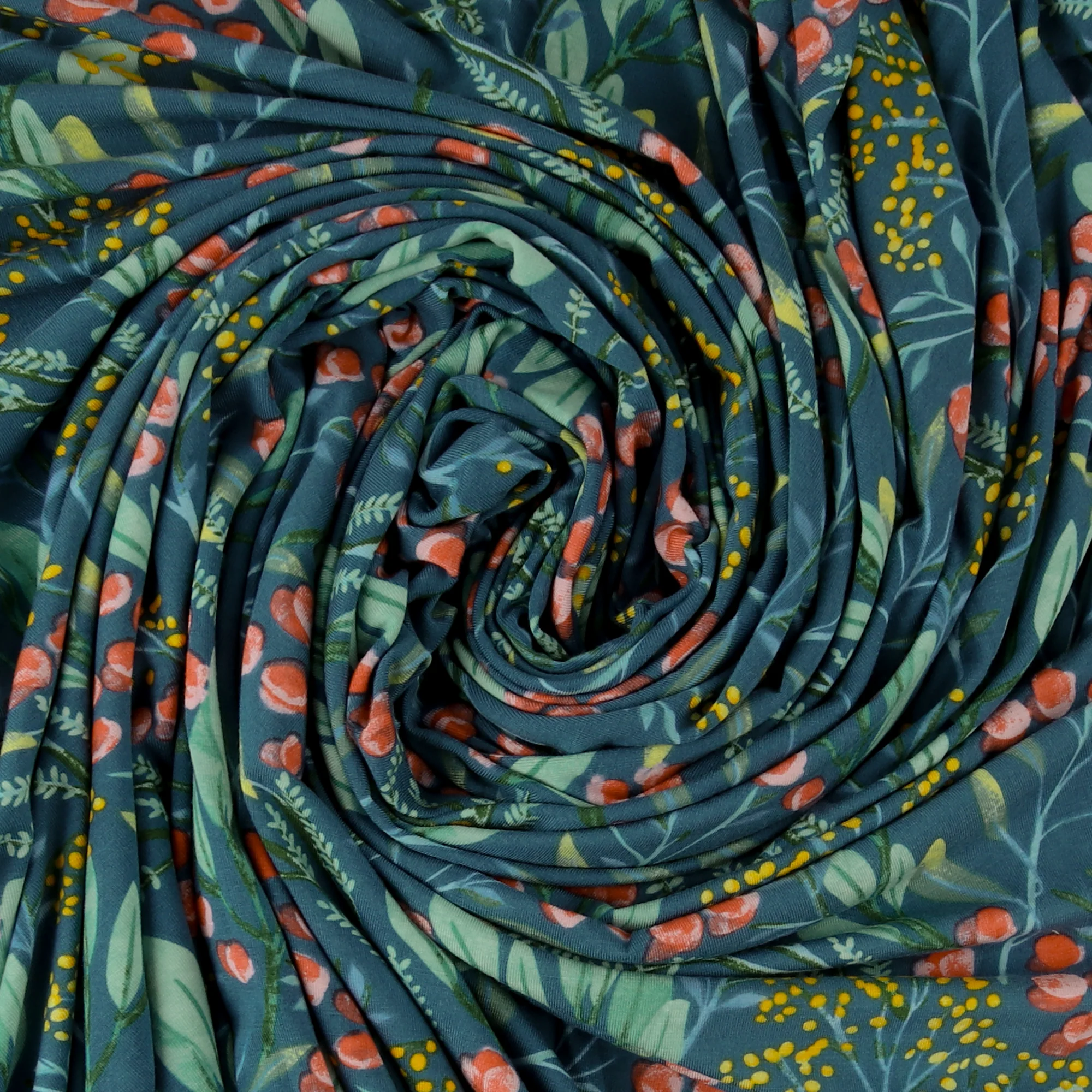 Printed Modal Knit - ROSE - 005 - Blue - Image 2