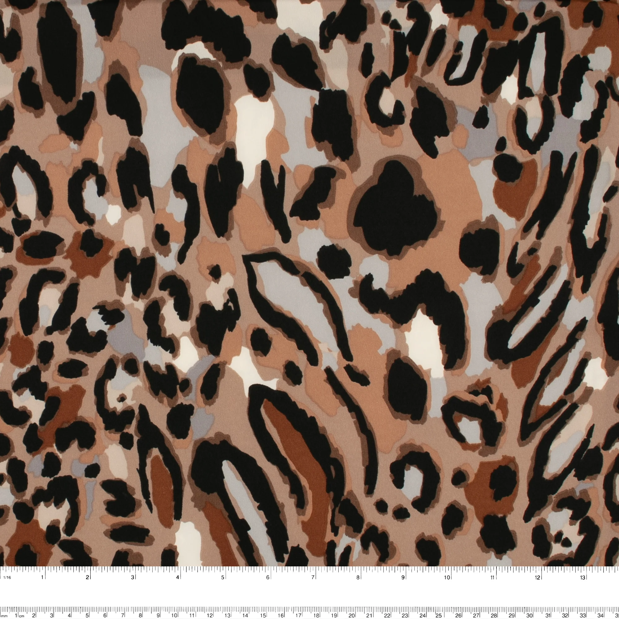 Printed Peachskin - EMMA - Leopard - Beige - Image 3