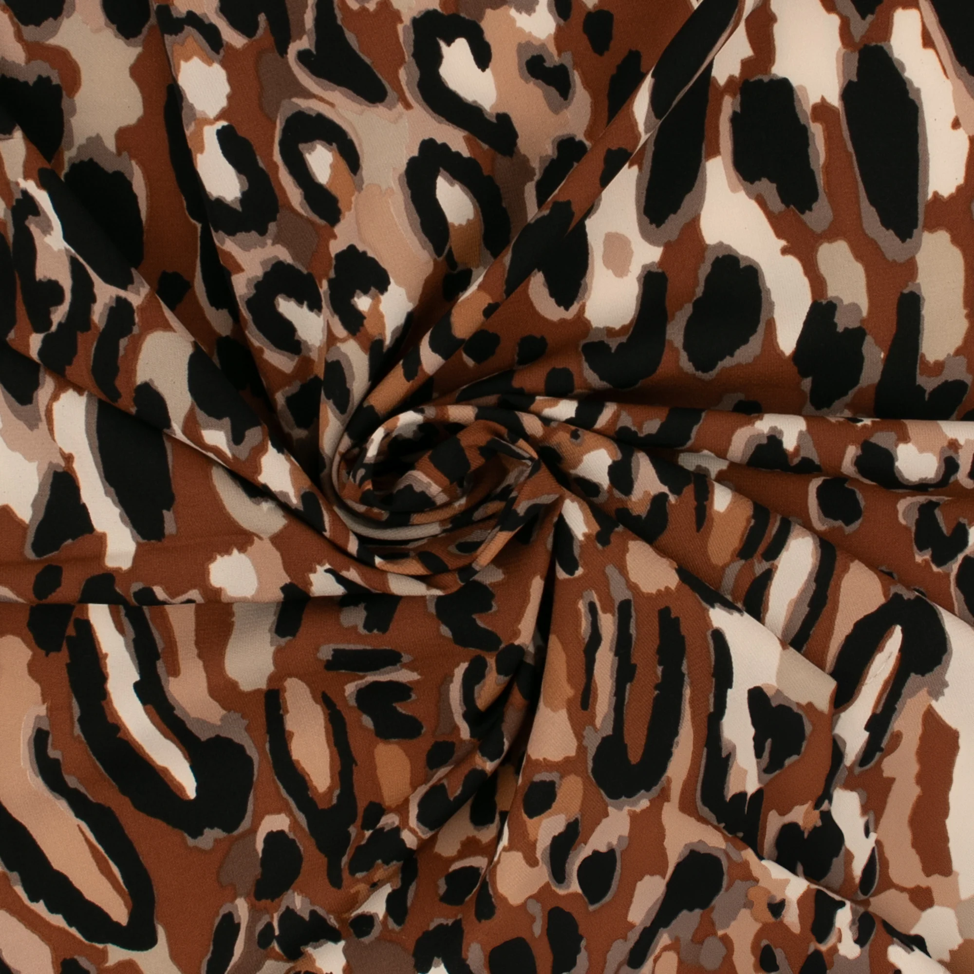 Printed Peachskin - EMMA - Leopard - Brown - Image 2