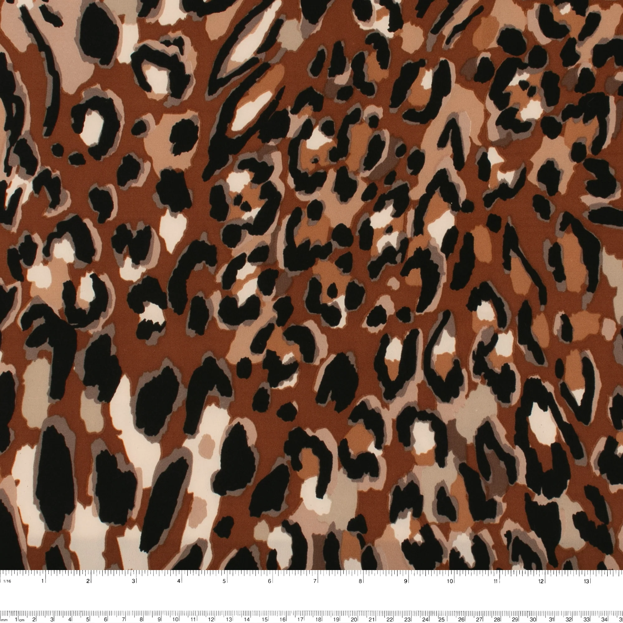 Printed Peachskin - EMMA - Leopard - Brown - Image 3