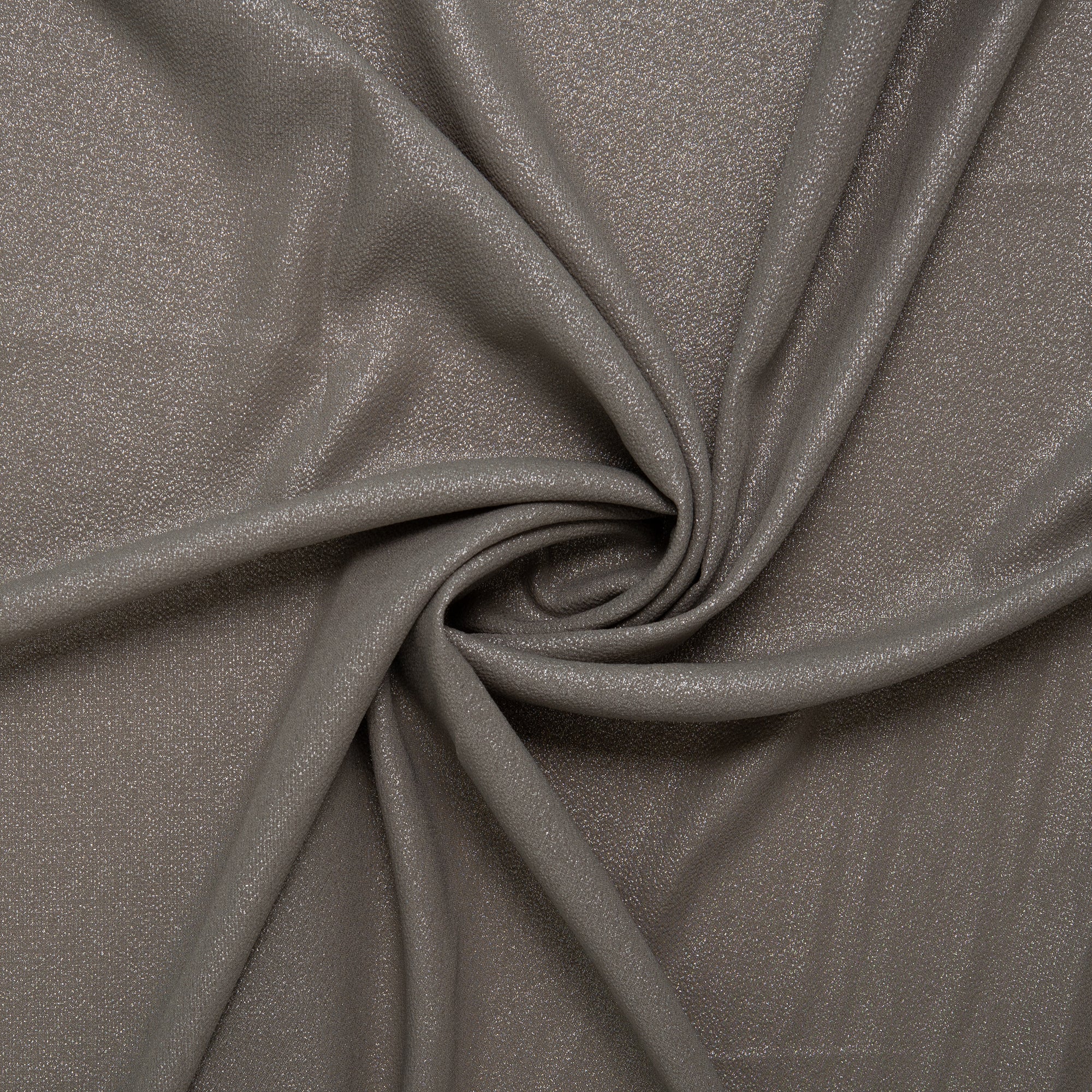 Printed polyester - OLIVIA - Solid - Taupe - Image 2