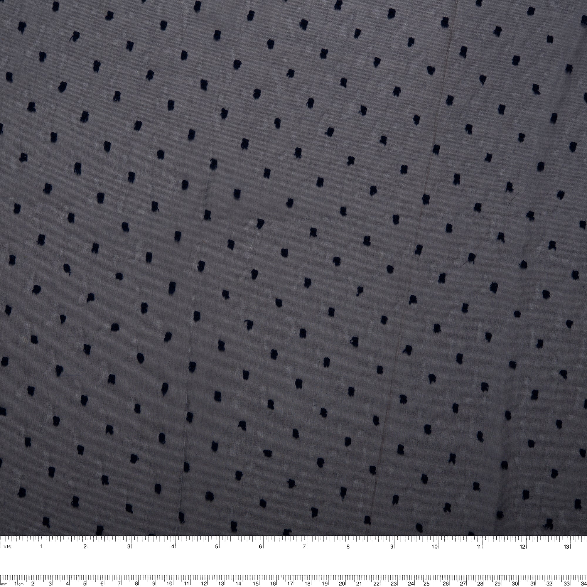 Printed polyester - OLIVIA - Stitch - Midnight blue - Image 3