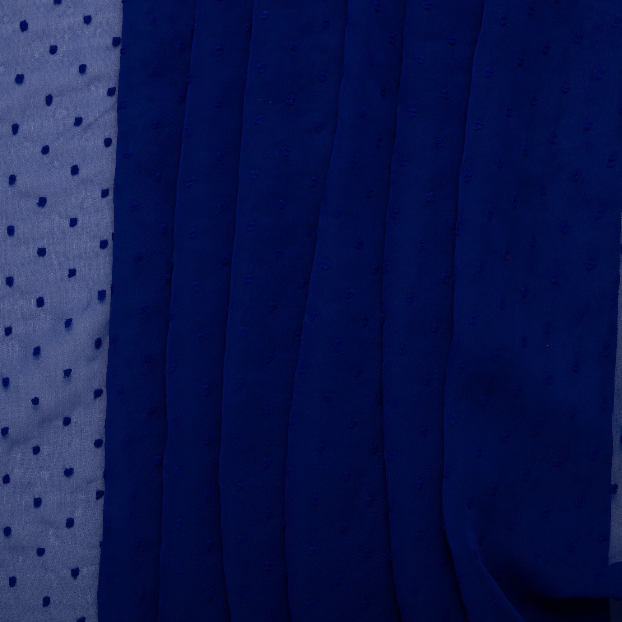 Printed polyester - OLIVIA - Stitch - Royal blue - Image 4