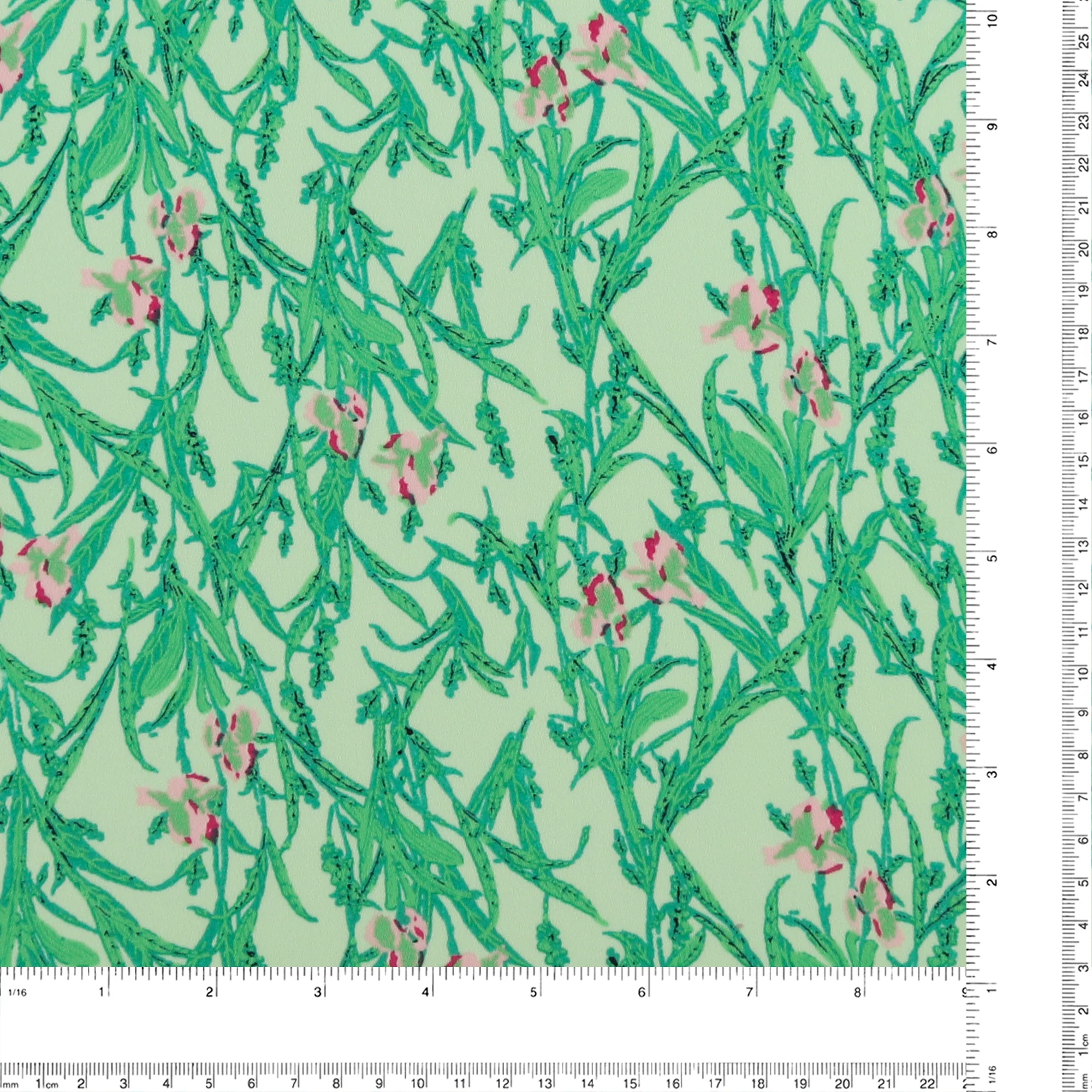 Printed polyester - TESSA - 015 - Light Green - Image 3