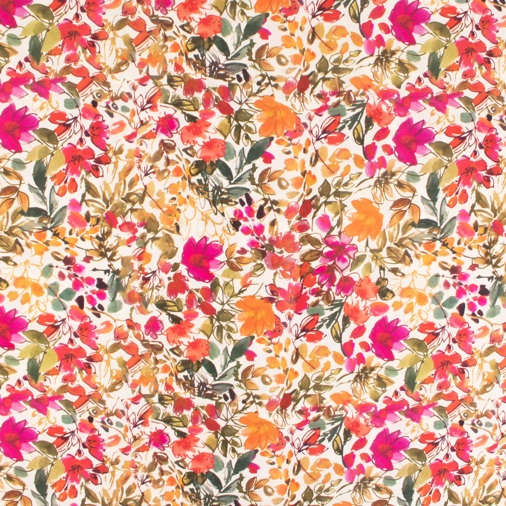 Printed Rayon Poplin - MILA - 012 - Cream