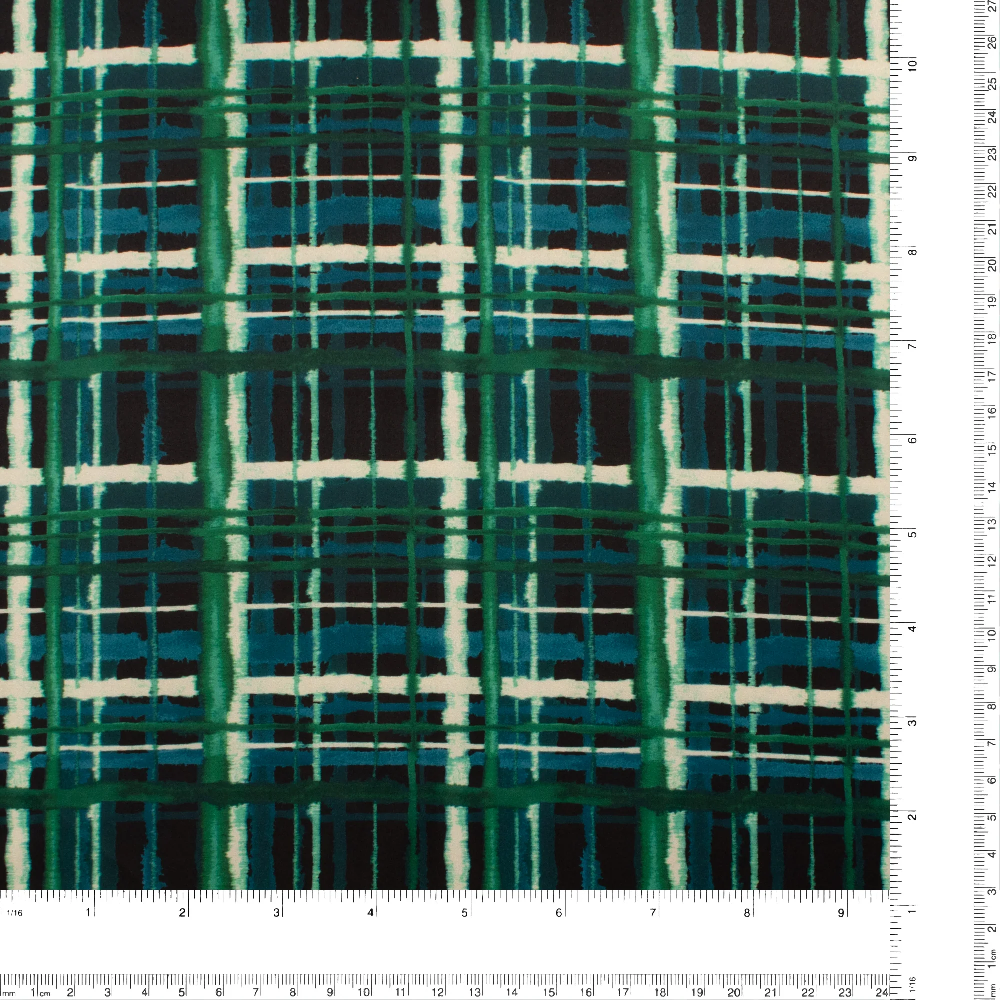 Printed Satin - NORA - 009 - Teal - Image 3