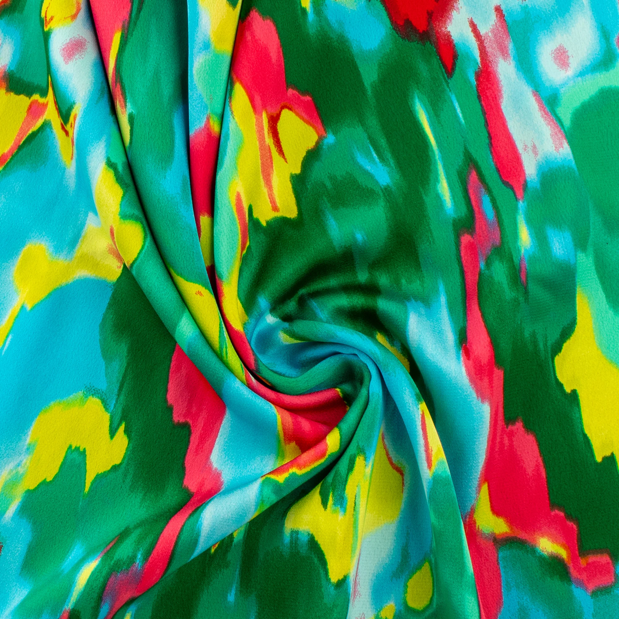 Printed Silky Polyester - BUBBLE - 004 - Green - Image 2