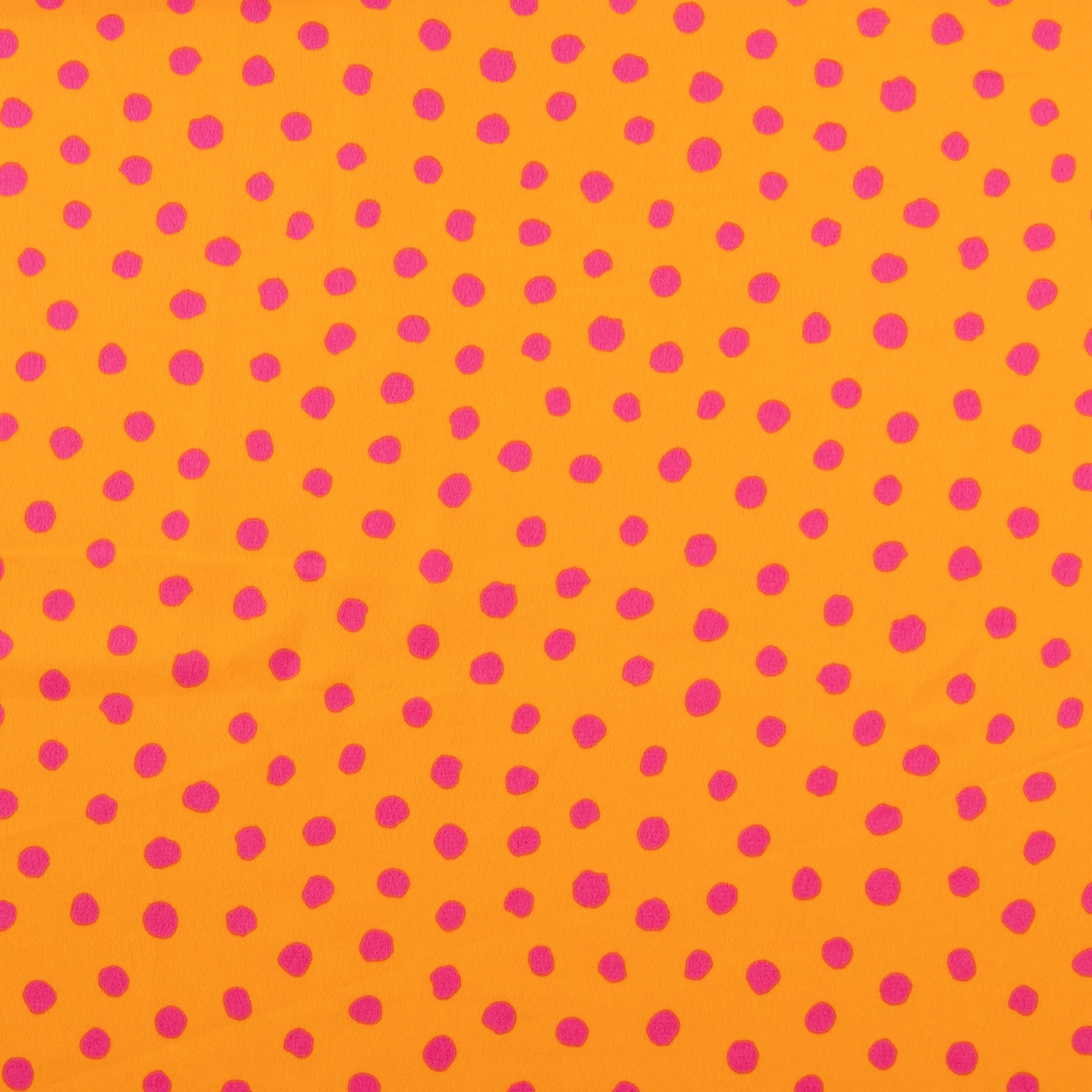 Printed Silky Polyester - BUBBLE - 006 - Orange