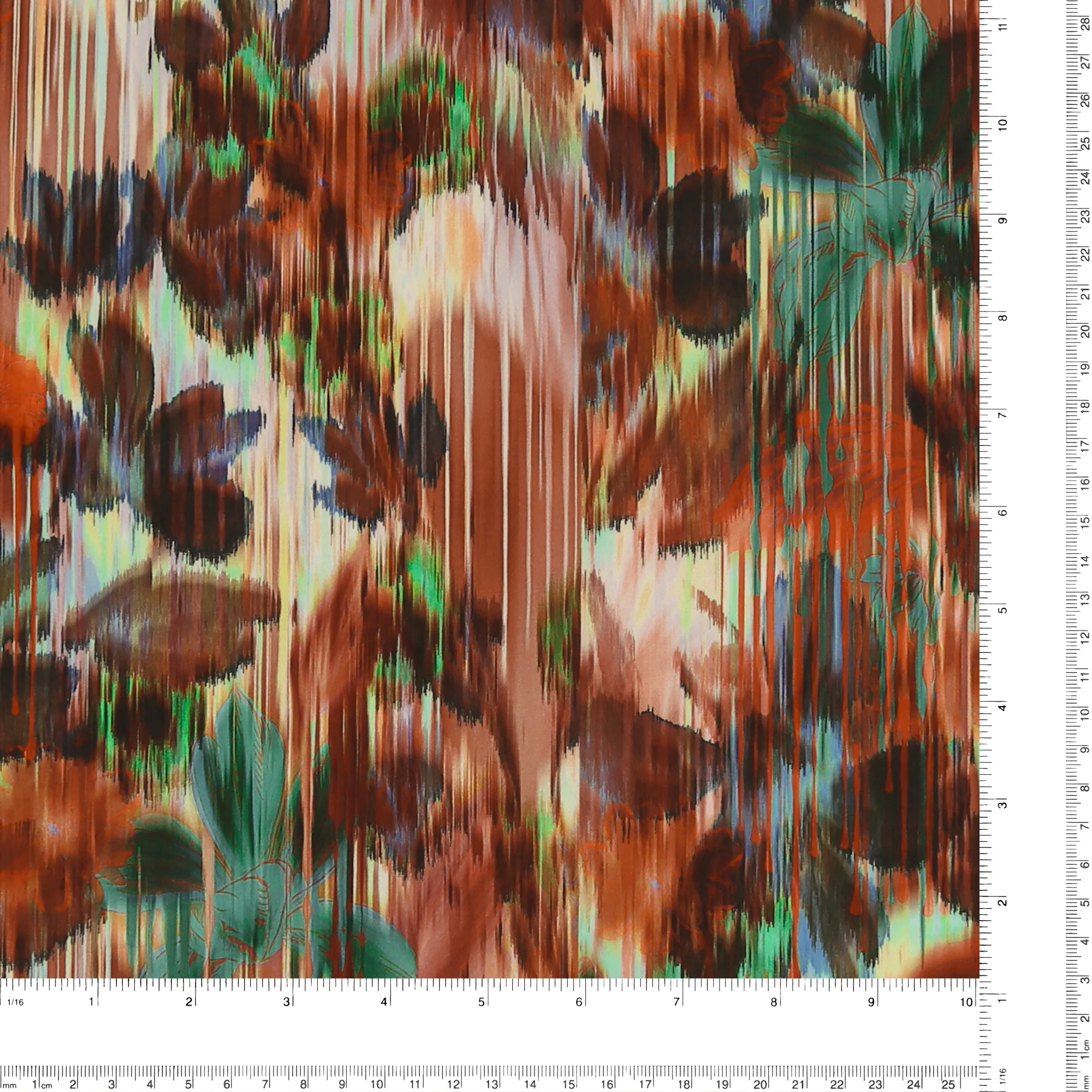 Printed Stretch Rayon Poplin - MILA - 001 - Brown - Image 3