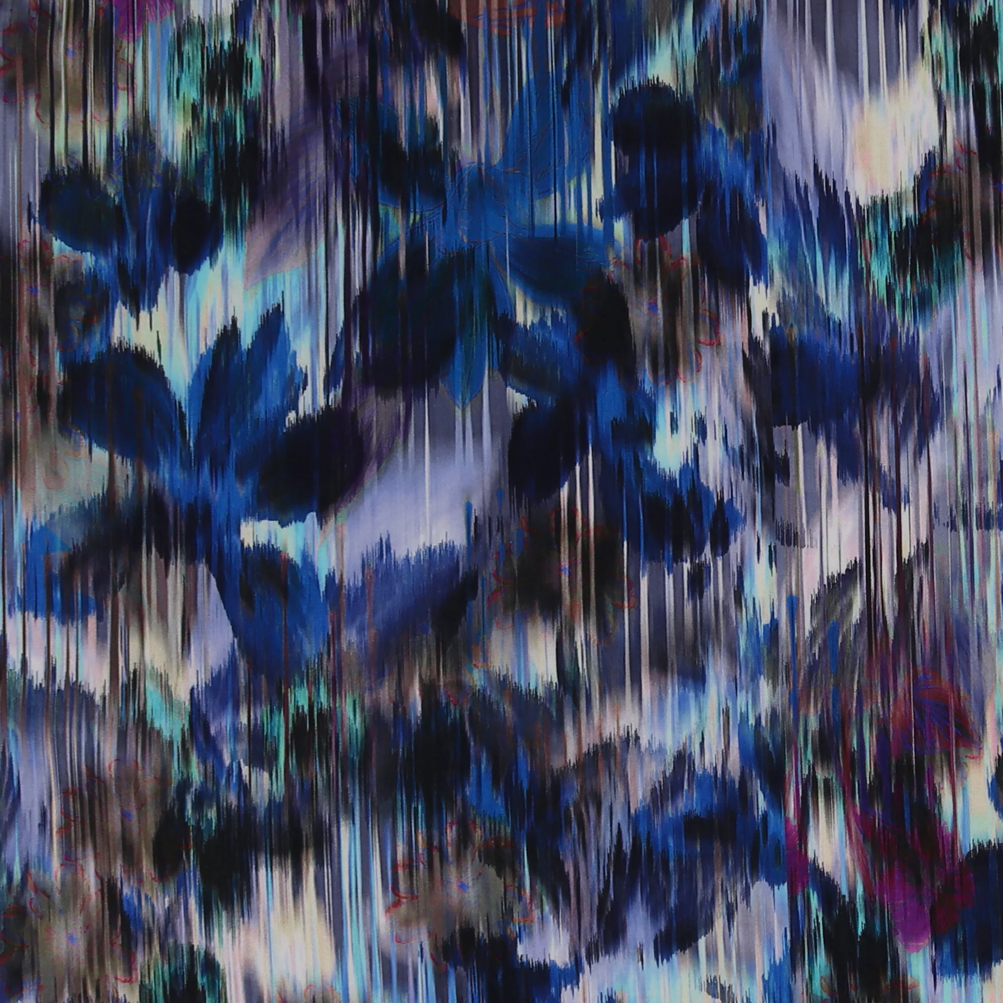 Printed Stretch Rayon Poplin - MILA - 006 - Blue