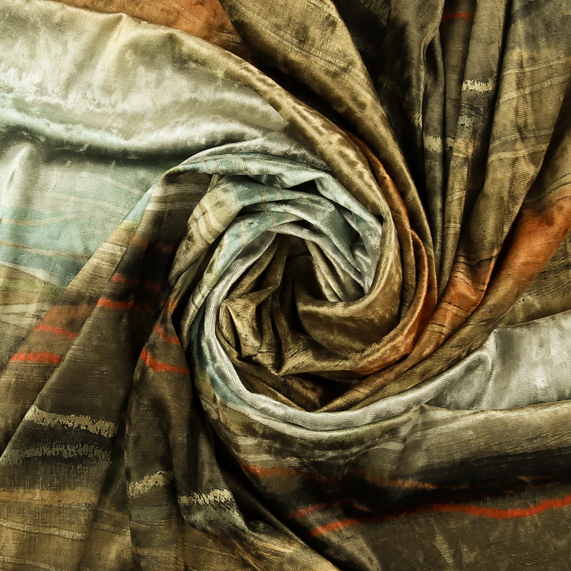 Printed Velvet - LOUELLA - 003 - Ochre - Image 2