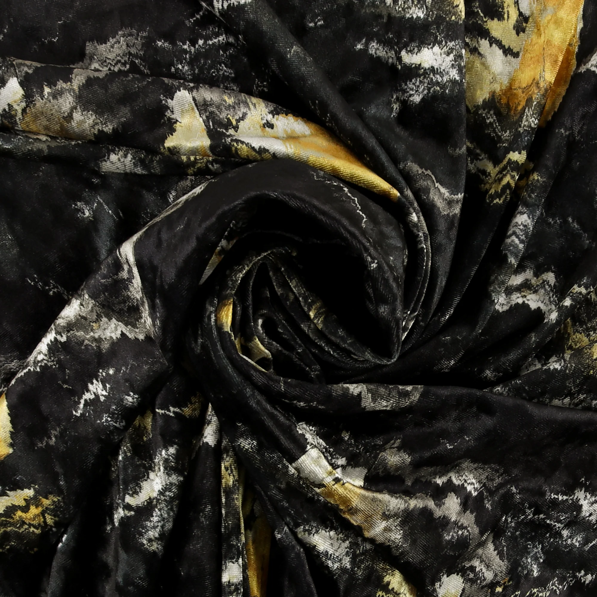 Printed Velvet - LOUELLA - 012 - Black - Image 2