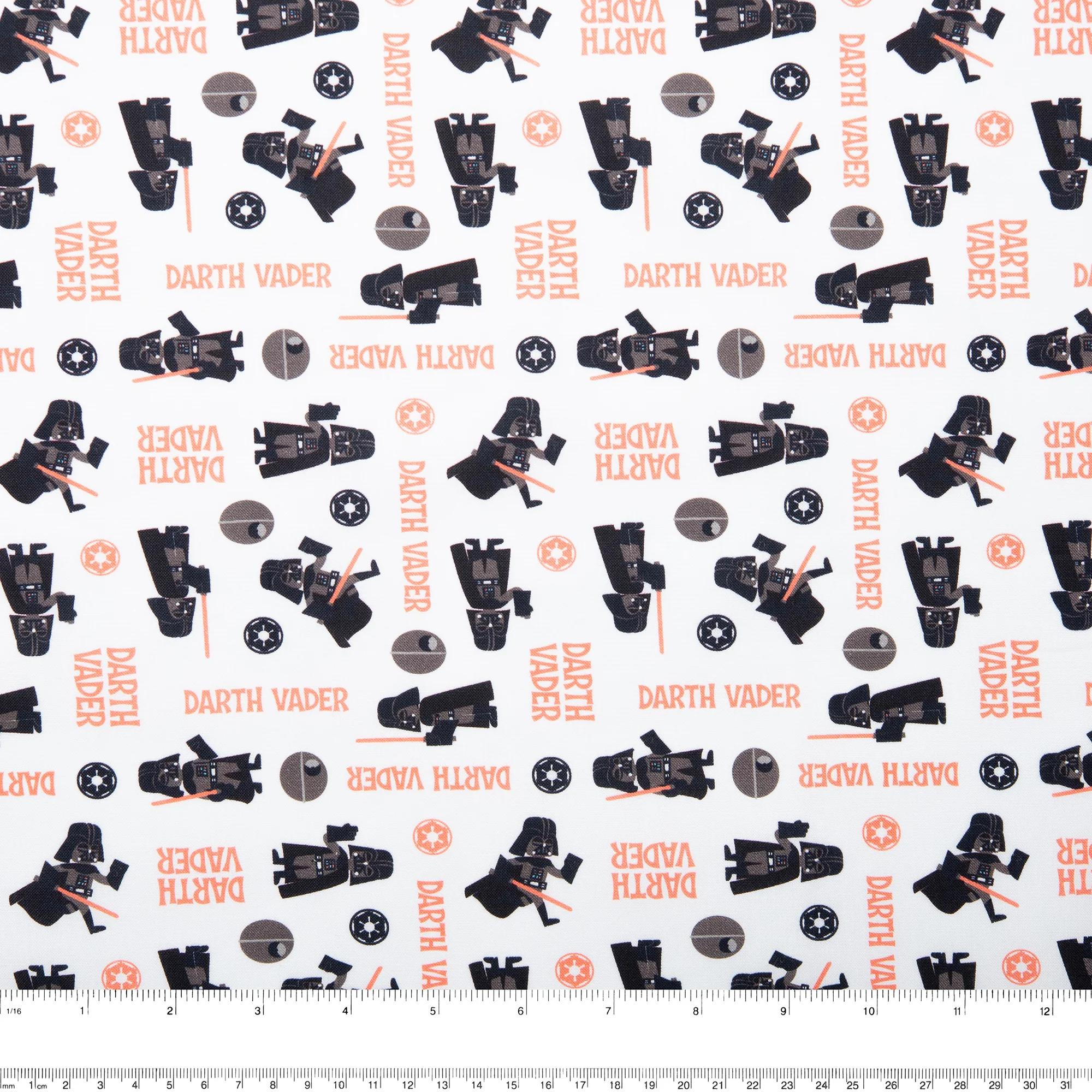 PRIVILÈGE by CAMELOT - Licensed Cotton Print - Star Wars -Darth Vader - White - Image 3