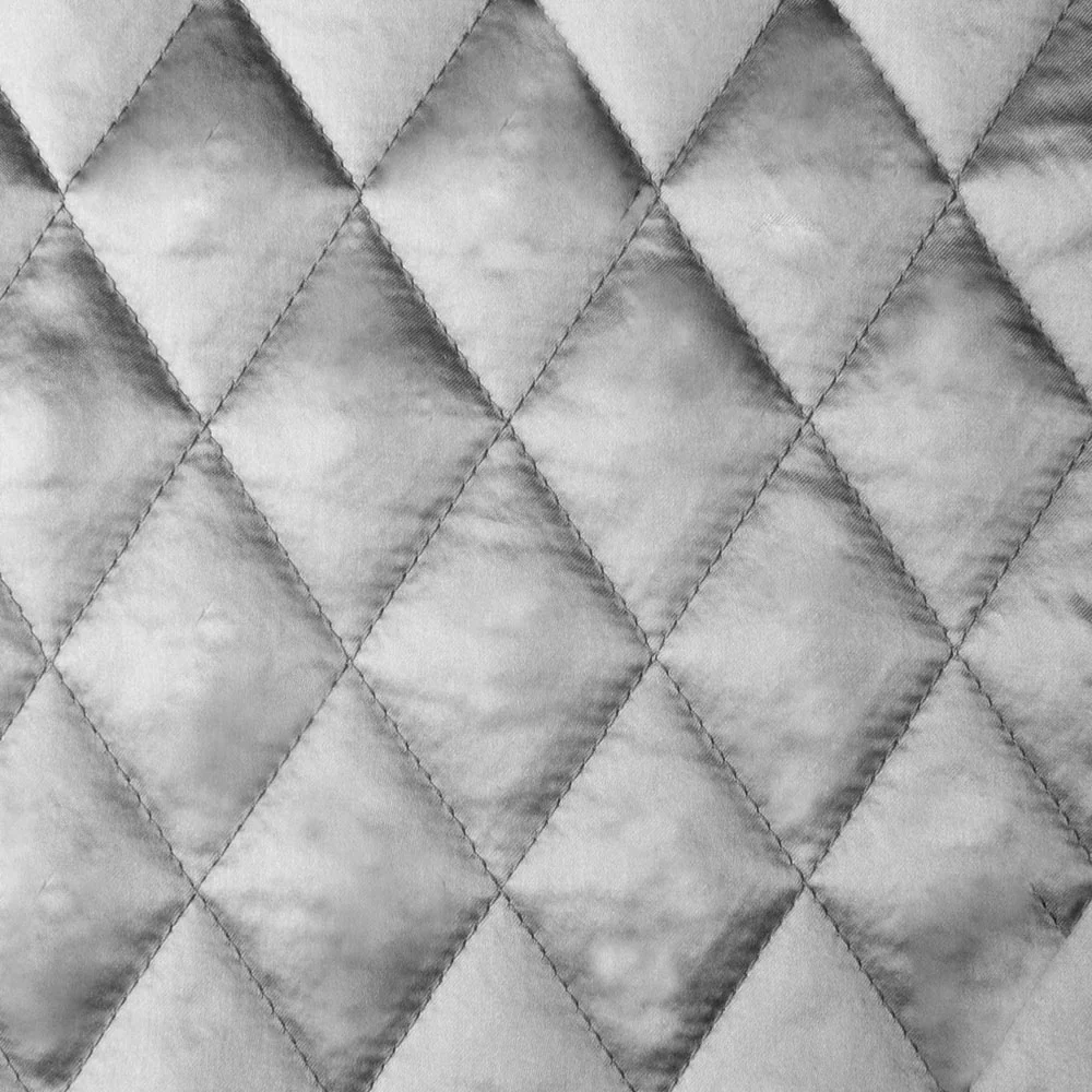 Quilted Satin Lining - Medium grey