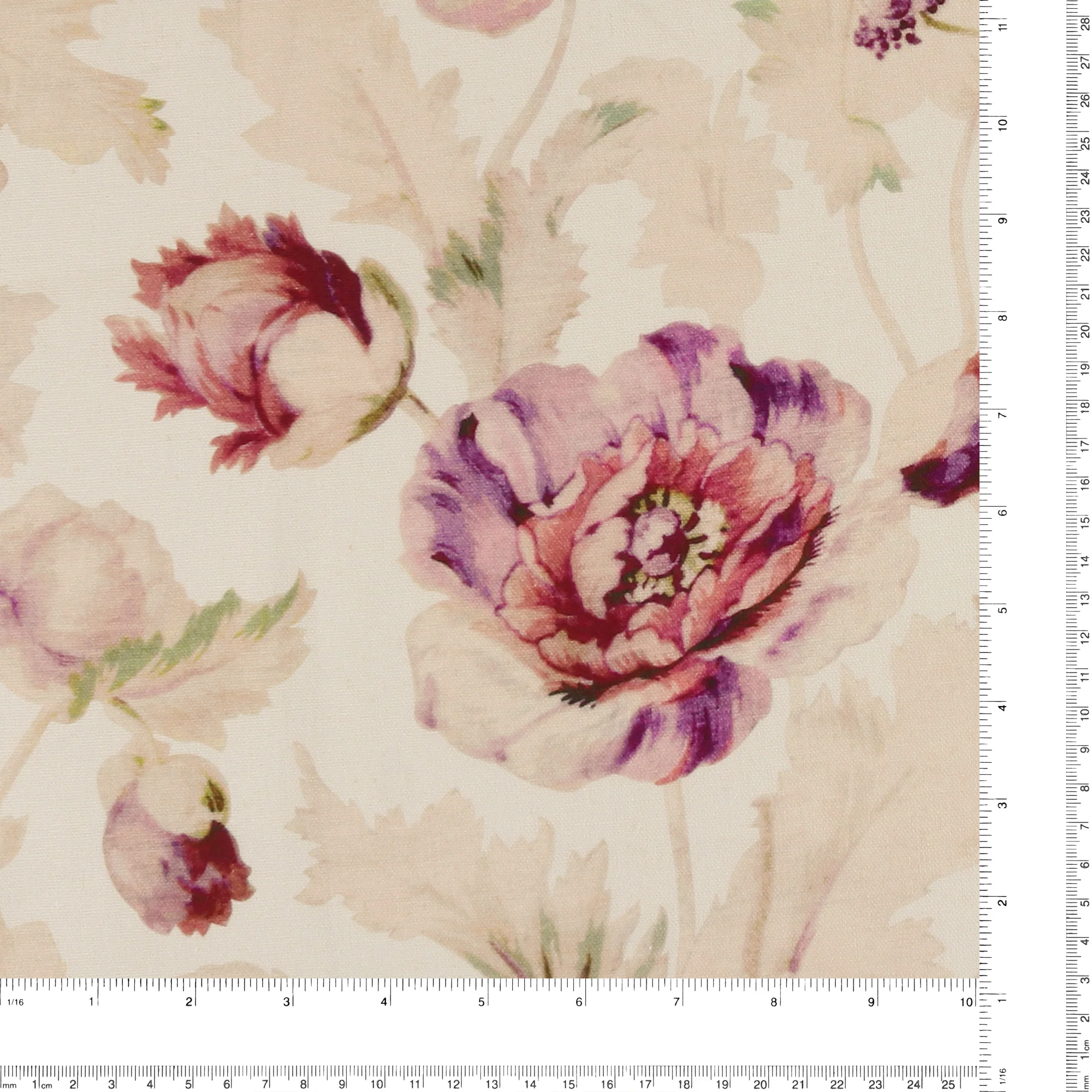 Rayon Linen Print - COVENT GARDEN - 004 - Offwhite - Image 3