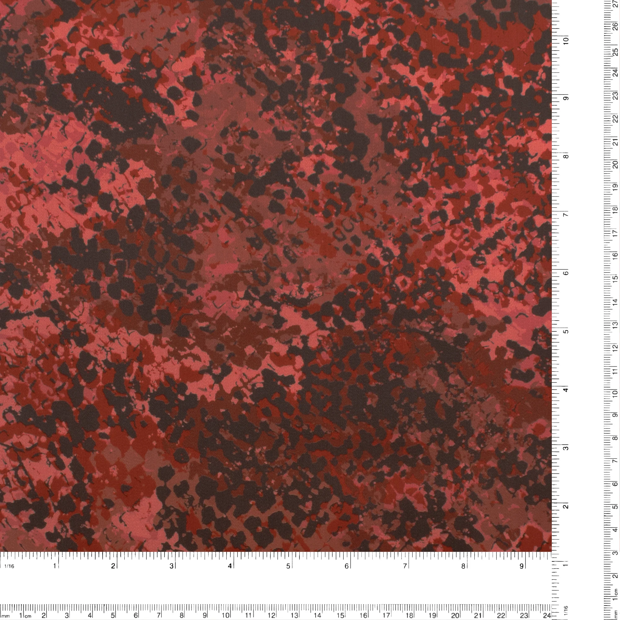 Rayon Satin Print - PANDORA - 005 - Red - Image 3