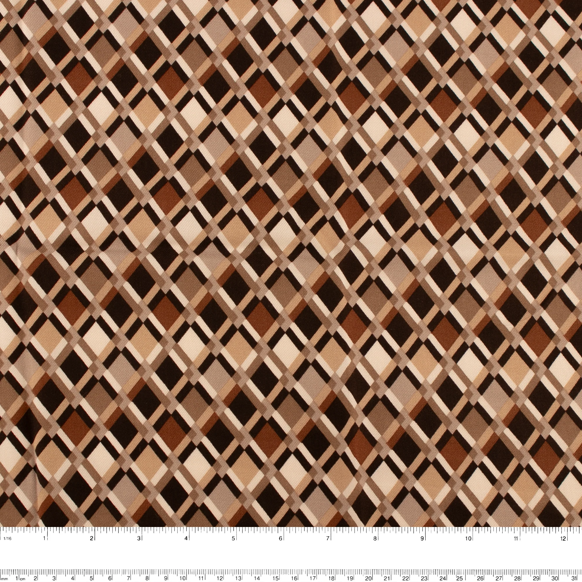Rayon Twill - BOHO - Diamonds - Beige - Image 3