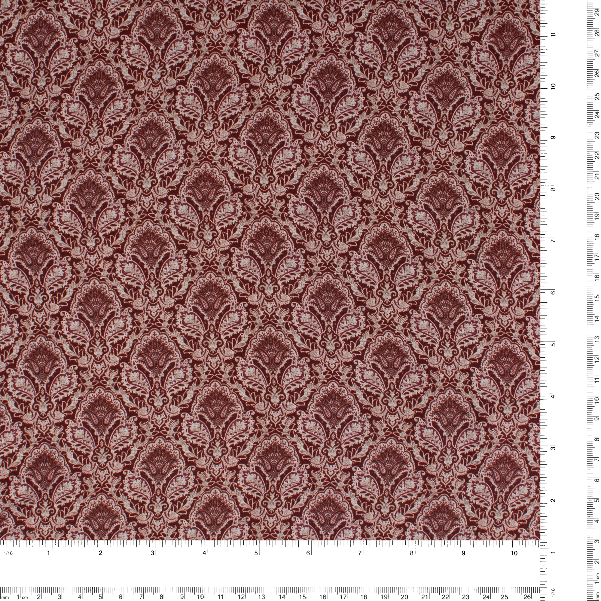 Rayon Twill Print - MANCHESTER - 002 - Wine - Image 3