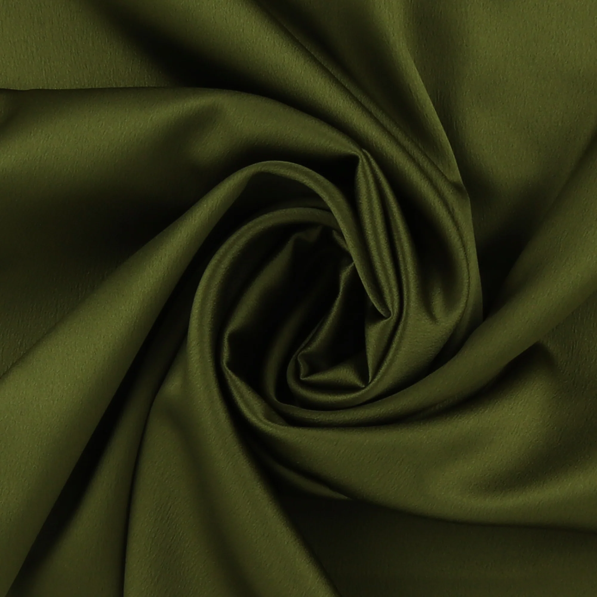 Satin crepe - CHANTILLY - Dark Khaki - Image 2
