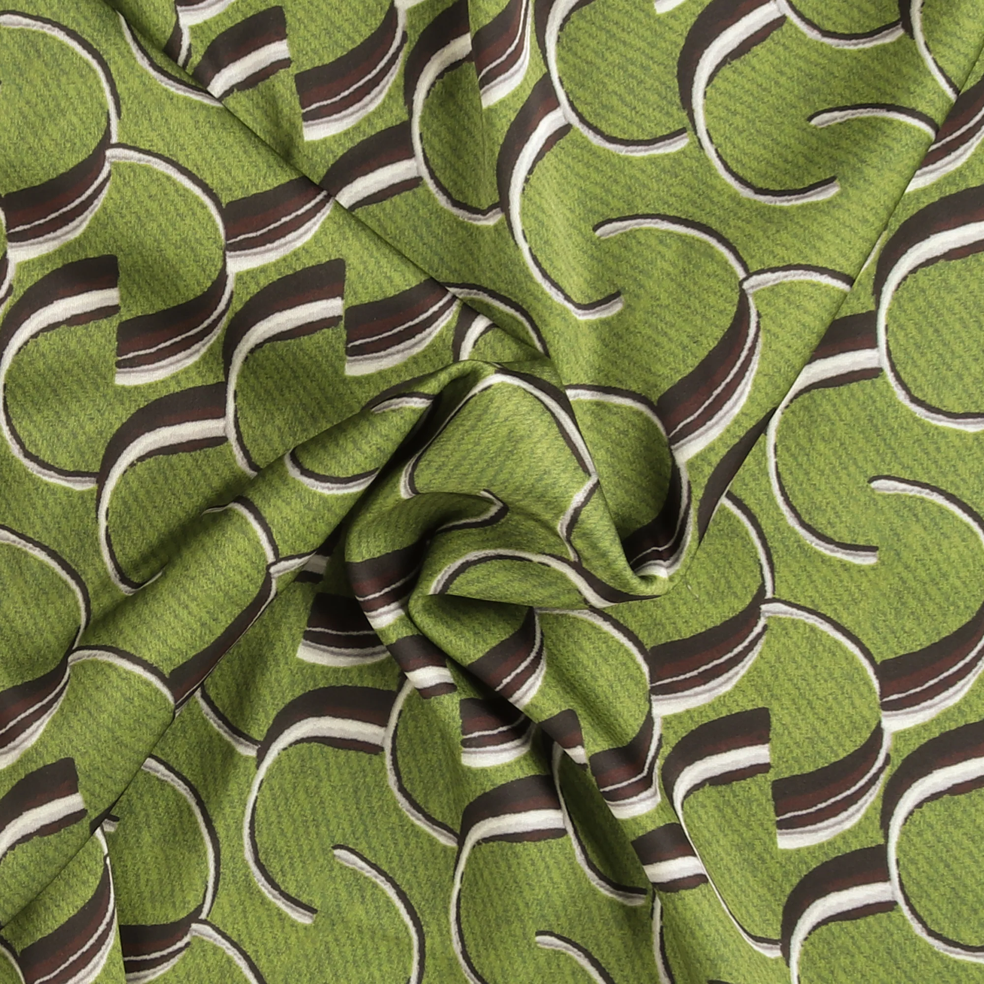 Satin Print - CLARISSA - 012 - Moss - Image 2