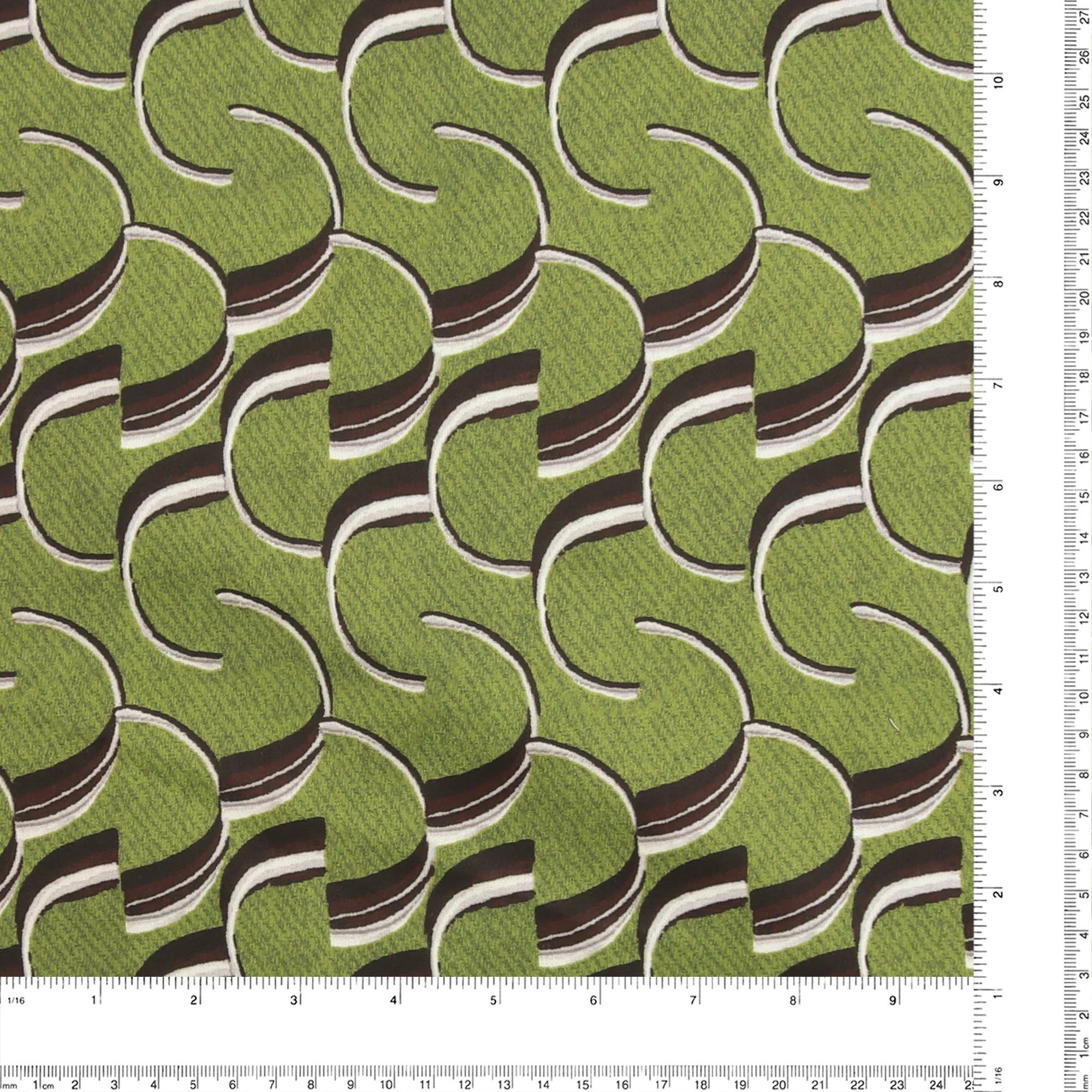 Satin Print - CLARISSA - 012 - Moss - Image 3