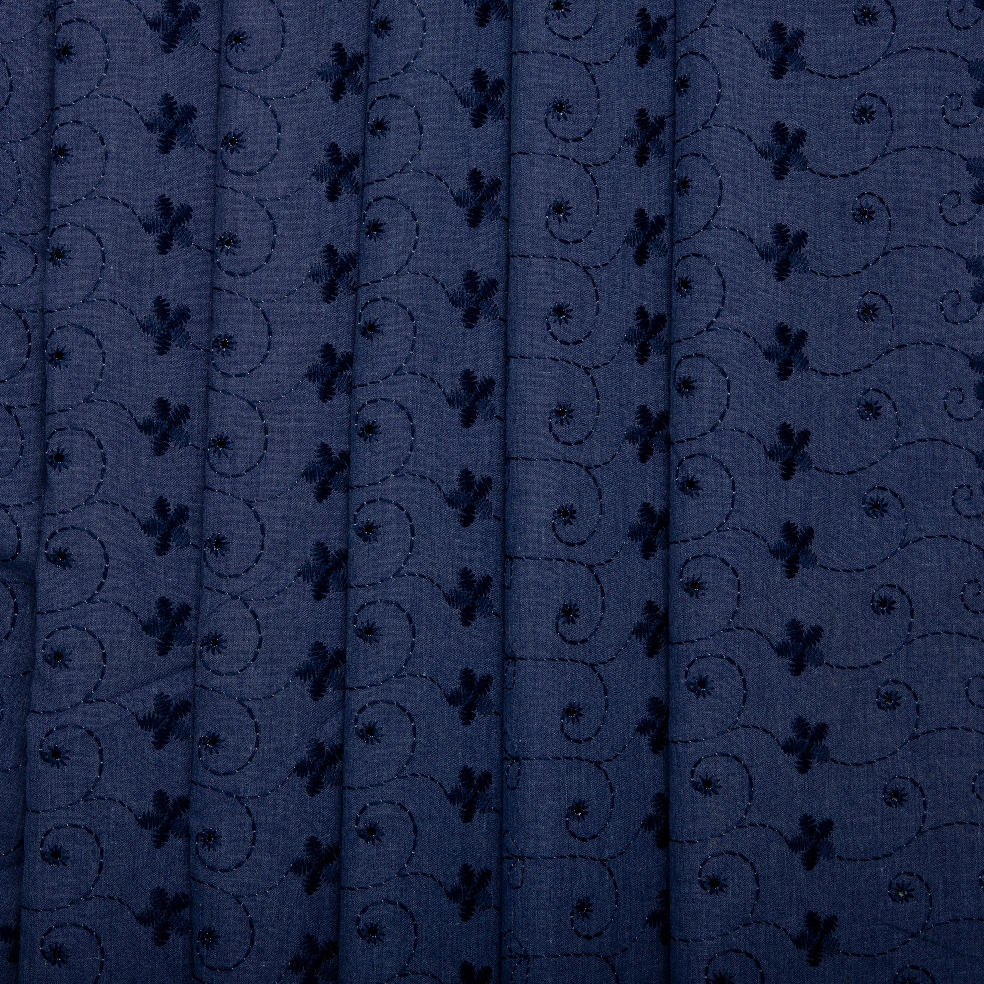 Scalloped Eyelet - Navy - Image 4